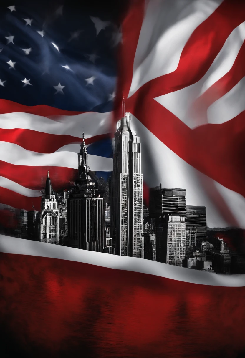 Empire flag , beautiful flag, black hue, red hue