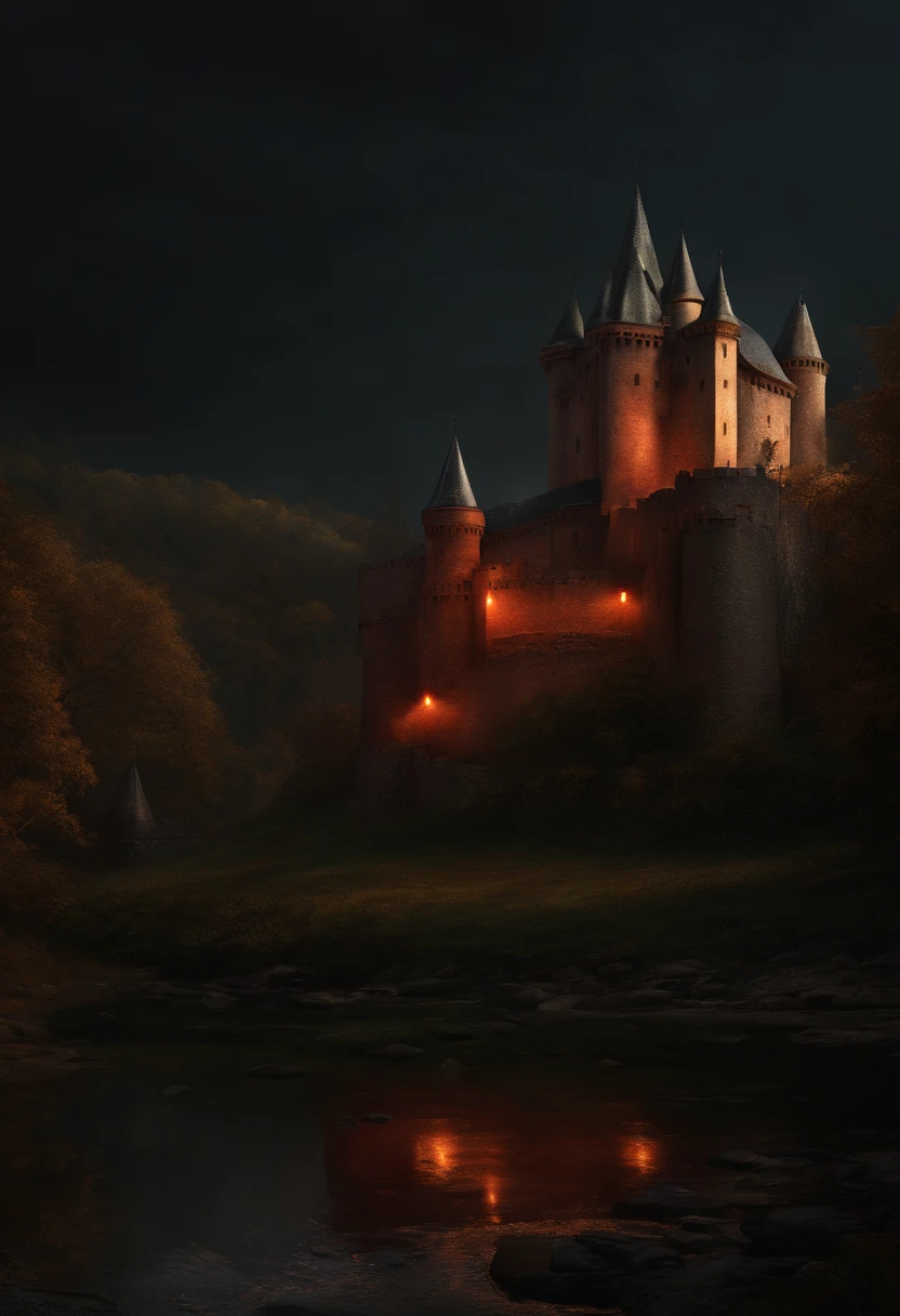 (best quality,highres:1.2),ultra-detailed,(realistic:1.37)
medieval castle,dark hue,red hue,portraits,landscape,physically-based rendering,vivid colors,sharp focus,HDR,ultra-fine painting,concept artists,studio lighting.