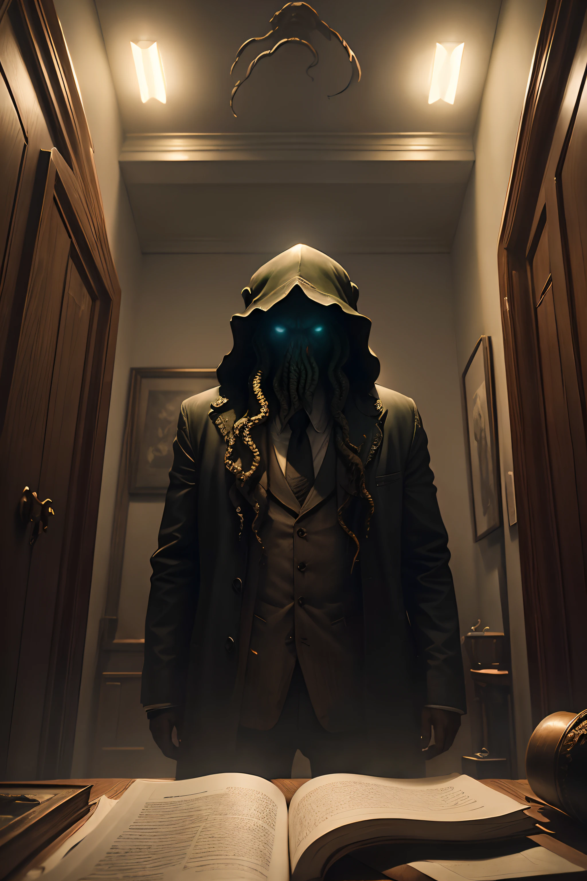 (Masterpiece, Best Quality), Cthulhu, madness, An atmosphere of despair
