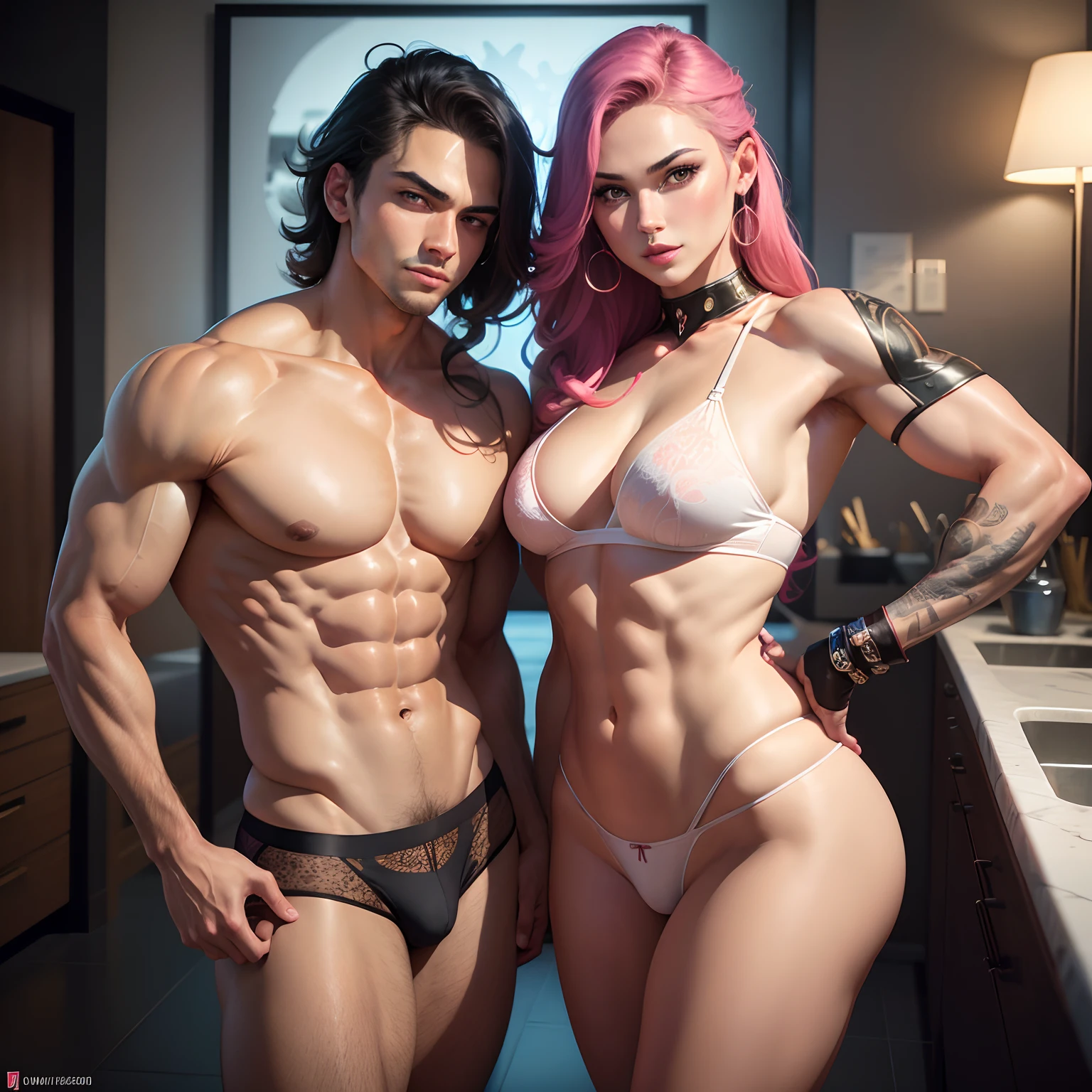 (best quality,4k,8k,highres,masterpiece:1.2),ultra-detailed,(realistic,photorealistic,photo-realistic:1.37),gay man with a bulge under his underwear,illustration,soft pastels,beautiful detailed face and body,bright colors,subtle lighting,teasing smile,seductive pose,modern apartment background,stylish fashion outfit,confident and attractive expression,stylish hairstyle,muscular build,vibrant and energetic atmosphere,lively and playful ambiance,high contrast,glowing skin,expressive eyes,provocative composition,sensual atmosphere,alluring charm,subtle and tasteful depiction,happy and comfortable vibe,mysterious and intriguing narrative,perfect proportions,eye-catching details,sexy appeal,strong and dynamic posture,contemporary and artistic interpretation,appealing visual aesthetics,vivid and vibrant color palette,dreamy and seductive mood,attractive and engaging subject matter,exquisite attention to detail,impressive artistic quality,creatively composed,attention-grabbing composition,bold and confident strokes,striking visual impact,excellent craftsmanship,visually stunning scene