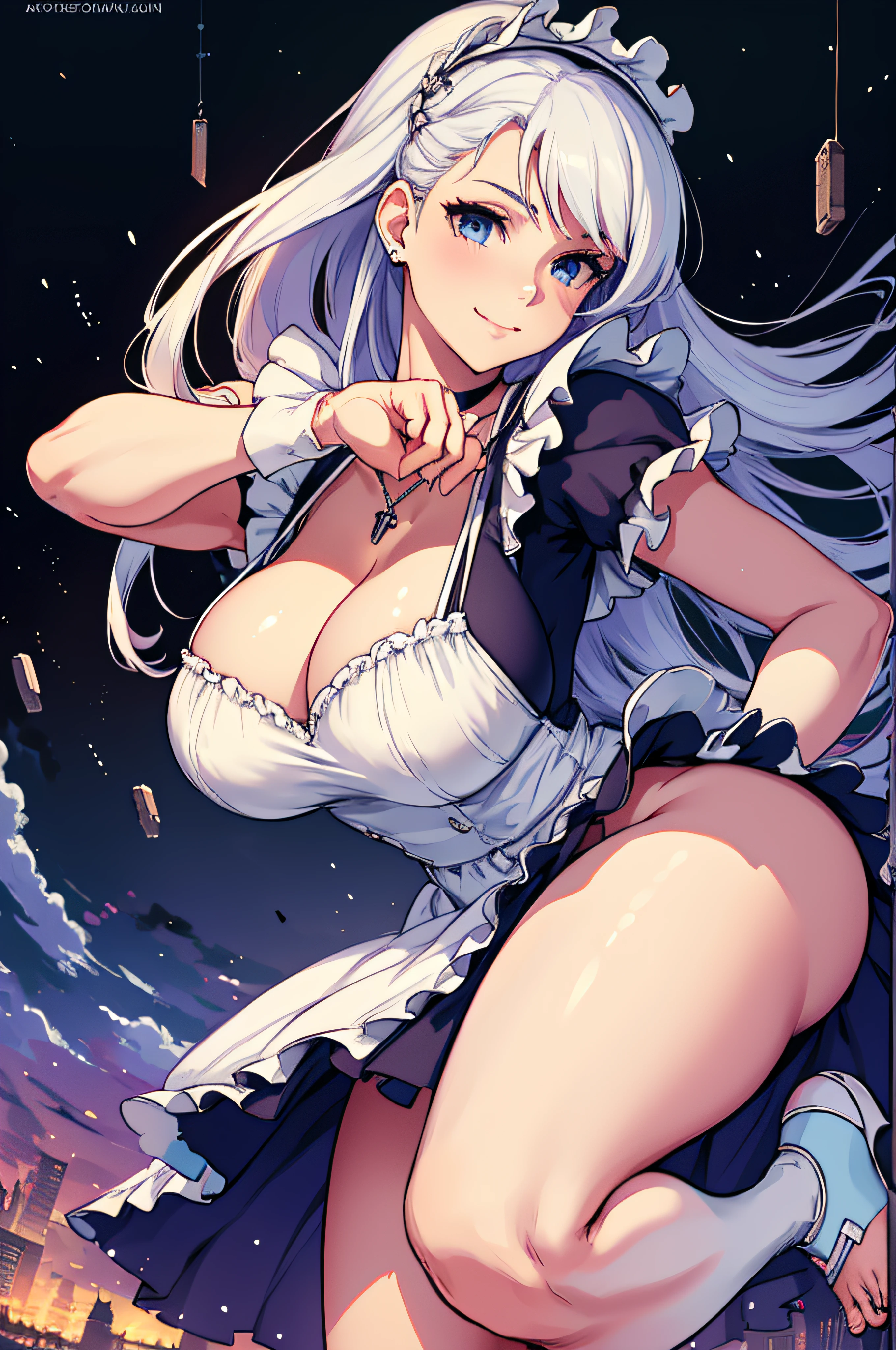 belfast; anime girl serving you a cup of tea in the morning while you are managing documents in the office; blue and white maid uniform; maid dress; maid head tiara; white gloves; white stockings; white maid apron; black shoes; smile; smiling; cheerful facial expression; older females; mature women; long platinium hair; hair accessory; earings; thin necklace; big ass; round ass; bubble butt; perfect butt; large breasts; perfect breasts; cleavage; shaped thighs; crossed legs; morning light; sunlight; ethereal; looking at viewer; seductive anime girls; seductive look; sexy pose; full body; (full body shot:1.1); beautiful detailed eyes; beautiful detailed girl; curvy:1.1; dynamic pose; perfect eyes; perfect face; perfect retina; perfect hands; perfect fingers; perfect feet; perfect toes; ultra detail face; ultra detail hair; very detailed eyes and face; ambient occlusion; cinematic lighting; field of view; fluid motion; harmony; interconnected elements; movie lighting; photorealistic lighting; realistic shadows; (vibrant colors:1.05); vivid lighting; warm and cool color palette; amazing; solo; trending on artstation pixiv; 8k wallpaper; best quality; CG; detailed painting; fine detail; (High Quality:1.4); high resolution; huge file size; illustration; Intricate Details; masterpiece; (photorealistic:1.4); professional artwork; (raw photo:1.2); reflective art; sharp focus; super detailed; unified; very detailed; extremely detailed artgerm; (nsfw) Not Safe For Work; from Azur Lane; Azur Lane Style; stepping;