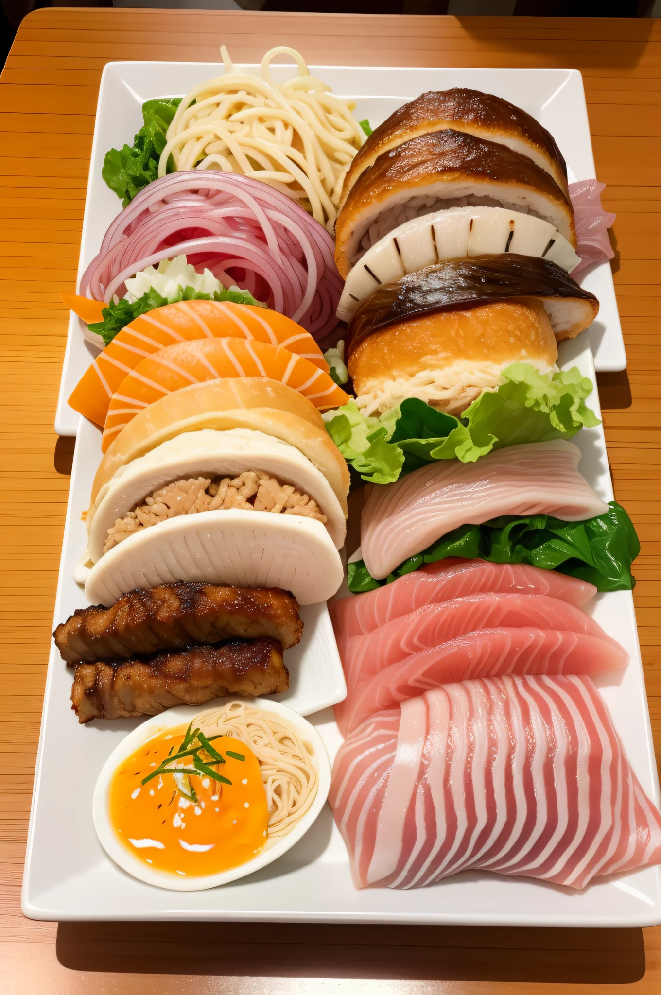 Chicken Nanban、Okinawa soba、Genkotsu Hamburger、Horse sashimi、Sea bream、Looks delicious、
