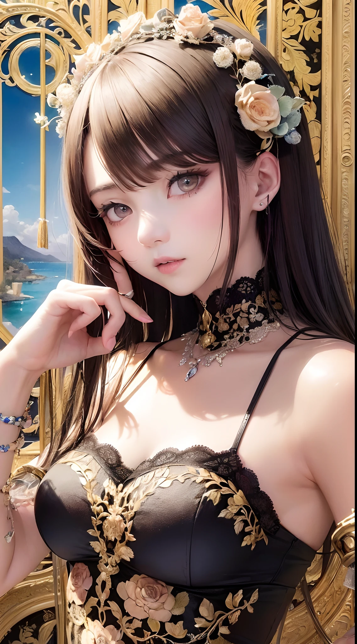 Please depict a dignified fortune teller.