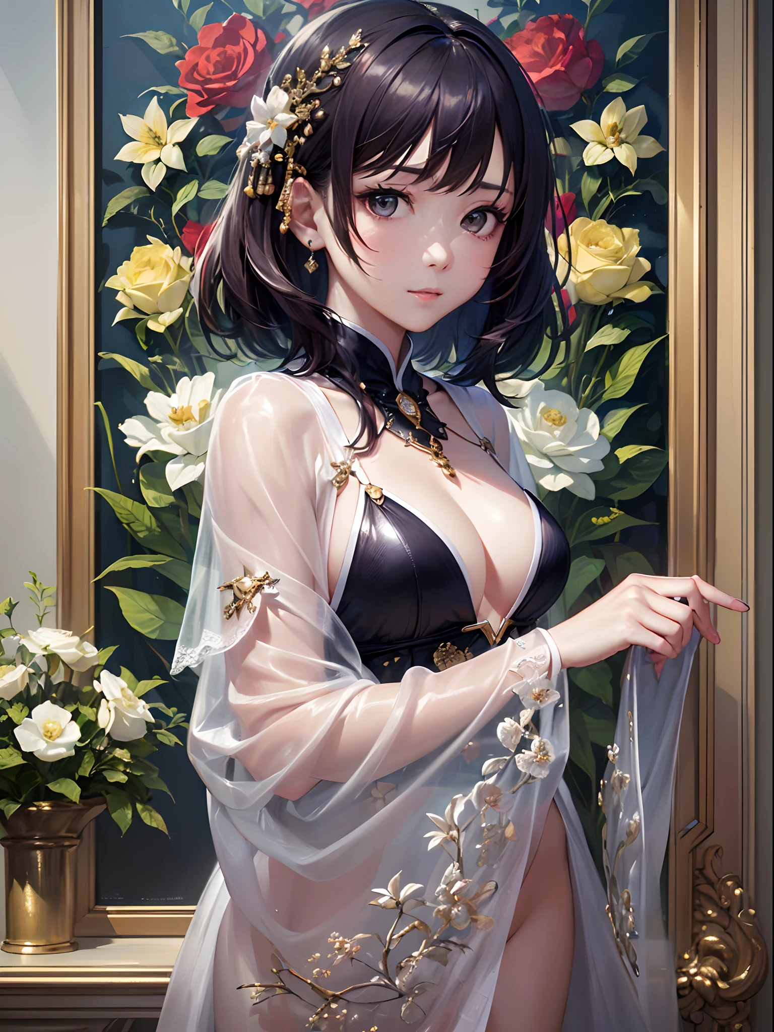 ((Finest quality)),(超A high resolution),(ultra-detailliert),(Meticulous portrayal),((best pictures)),(Finest works of art),Ultra-Precision Art,The art of astounding depiction, (1人の女性:1.5),A daughter々