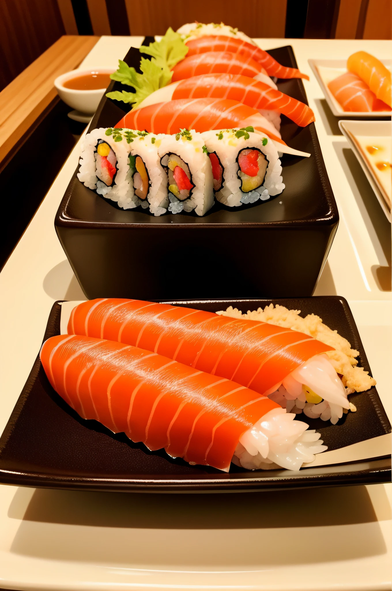Sushi、Large serving、Looks delicious、