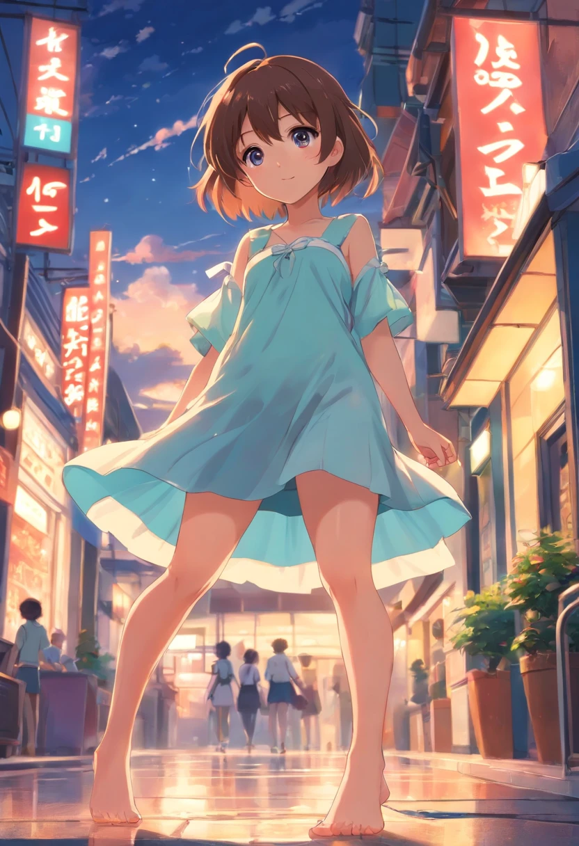 Mignon Loli，pieds nus，Ventre vers le bas，Head looking up，Levez les pieds，Offbeat dresses，sans culotte， vagina in the Large Eyes area，Anime visage mignon，Regarder le livre，Humide