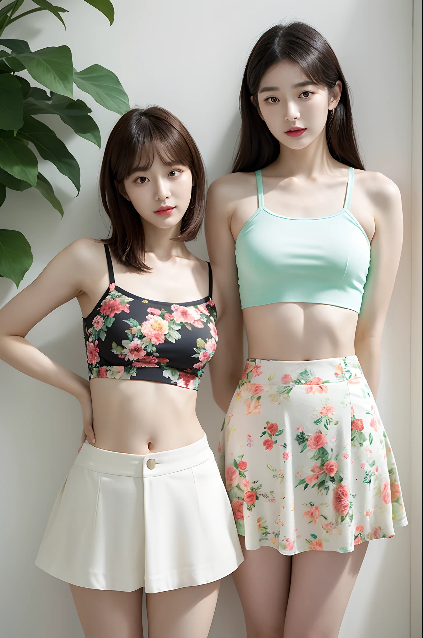 (bare breasts:0.2)best quality, ultra high res, (photorealistic:1.4), (green long hair:1.3), (azur lane\), 1girl, (Kpop idol), nsfw, slender body, looking at viewer, cute, detailed face, contrapposto, smooth skin, perfect anatomy, white camisole, pure black pleated skirt,  cityscape, night, rain, wet, professional lighting, shopping mall rooftop cafe, outdoor, no teeth