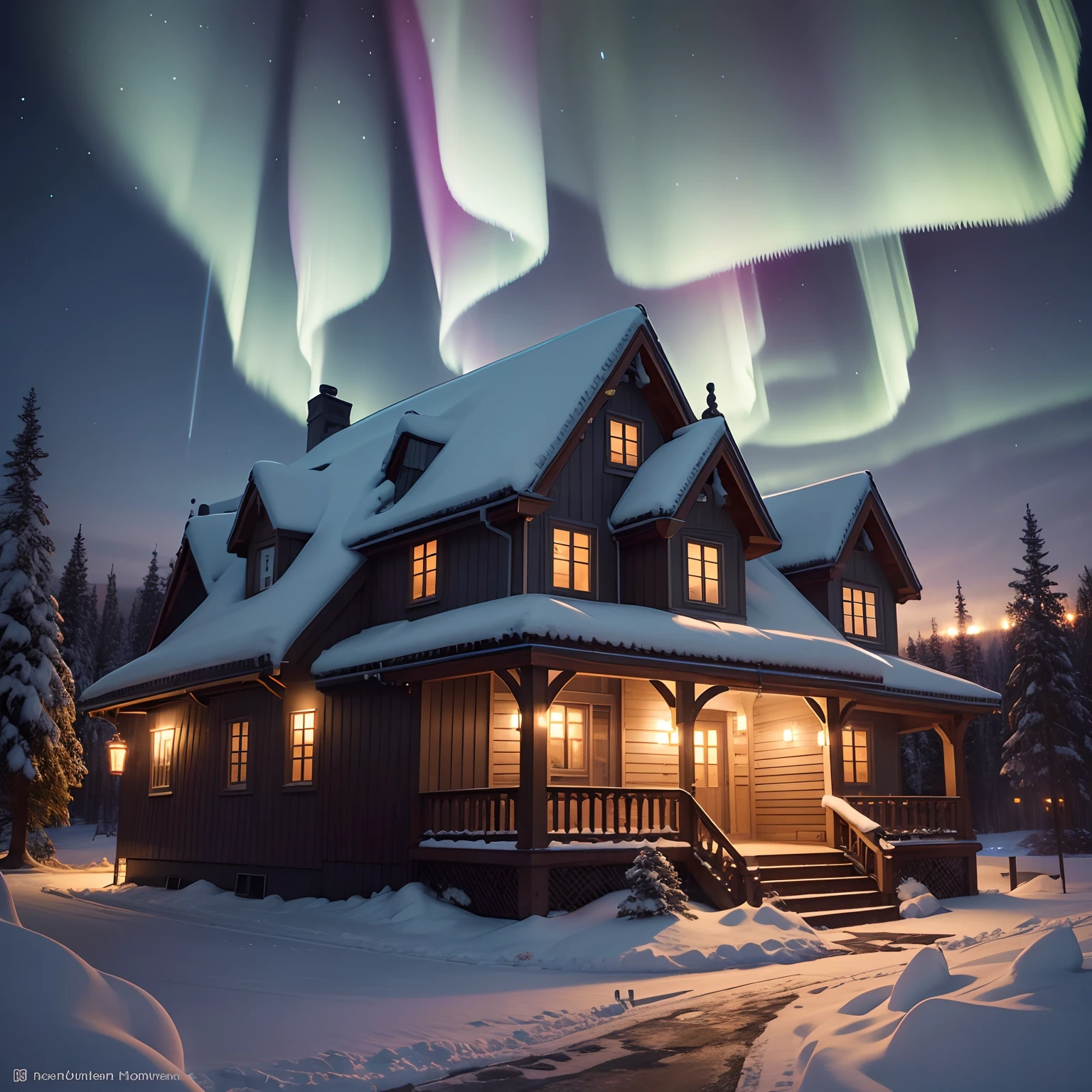 The northen lights, natural wonder of destination scenic, beauty and natural, intricated detailed, very detailed, printable, ultra HD resolution