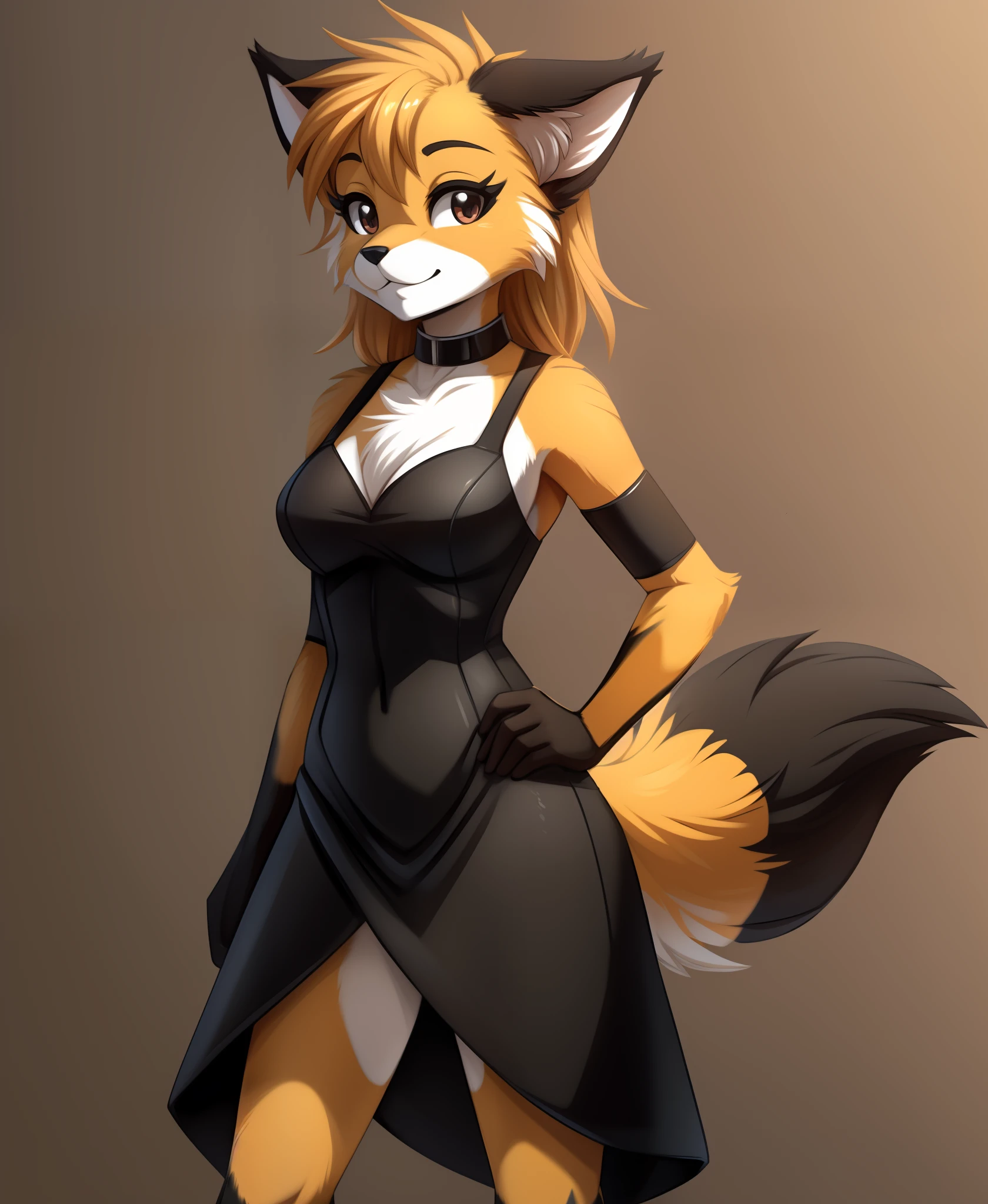 anime - style picture of a fox with a black and white outfit, female furry mini cute style, female fursona, fullbody commission for, furry art!!!, furry fursona, generic furry style, an anthro fox, fursona furry art commission, furries wearing tails, fursona!!!!, commission for high res, commission on furaffinity, fursona commission