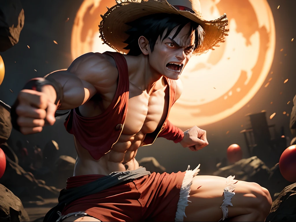 Luffy from one piece eating choppers ass