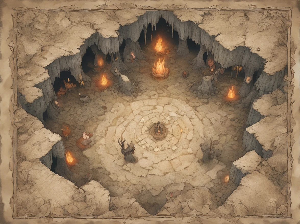 birdseye straight top-down shot from a drone, battlemap of a underground science prison, (massive dark magical roots sprouting from west:1.2), (black necrotic magic in the air:1.2), fire ice and thunder, dungeons and dragons, final fantasy, game art, (coherent architecture and interior, with realistic proportions and textures, intricate details, handdrawn, vibrant, cinematic lighting, masterpiece, 8k:1.2)