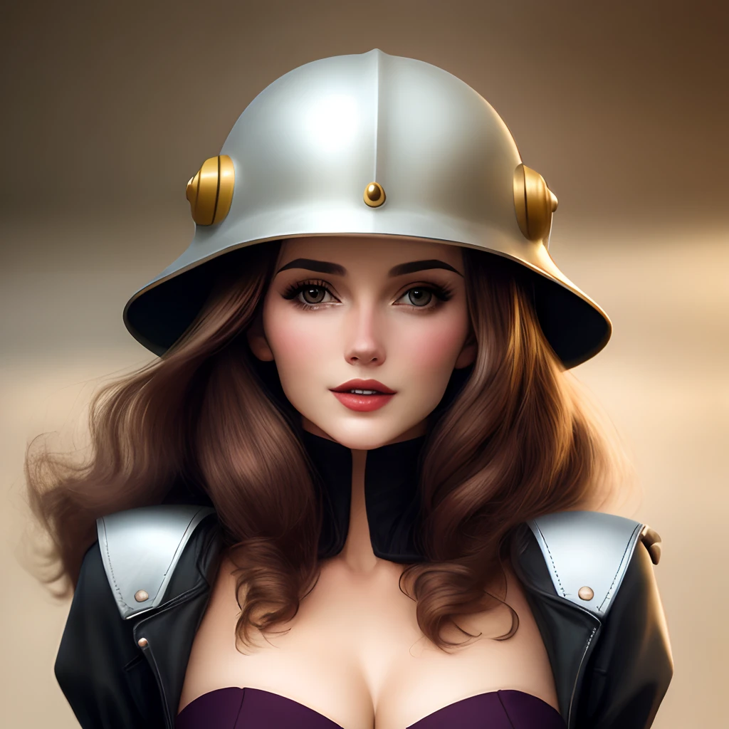 Pretty Woman in the Helmet