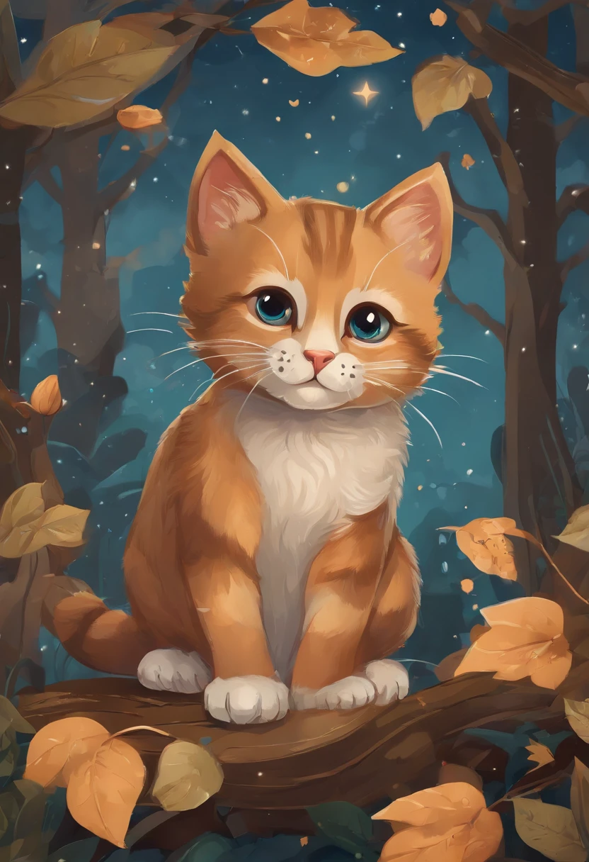 un primer plano de un grupo de gatos con estrellas sobre un fondo azul, Gato kawaii, lindo colorido adorable, Gatos lindos, Ilustraciones de pegatinas, Sticker Design Vector Art, Cutest kawaii sticker of all time, Personajes lindos, sticker illustration, cielo estrellado nocturno lleno de gatos, lindo estilo de dibujos animados, Lindo personaje de dibujos animados, Lindo arte digital, fantasy sticker illustration, Animales lindos, Criaturas lindas, sin degradado,