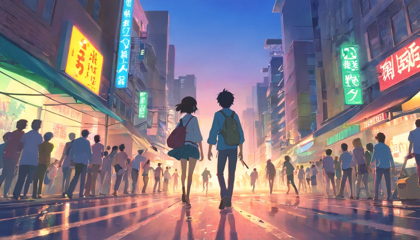 "A zombie apocalypse ravages the bustling streets of the metropolis"