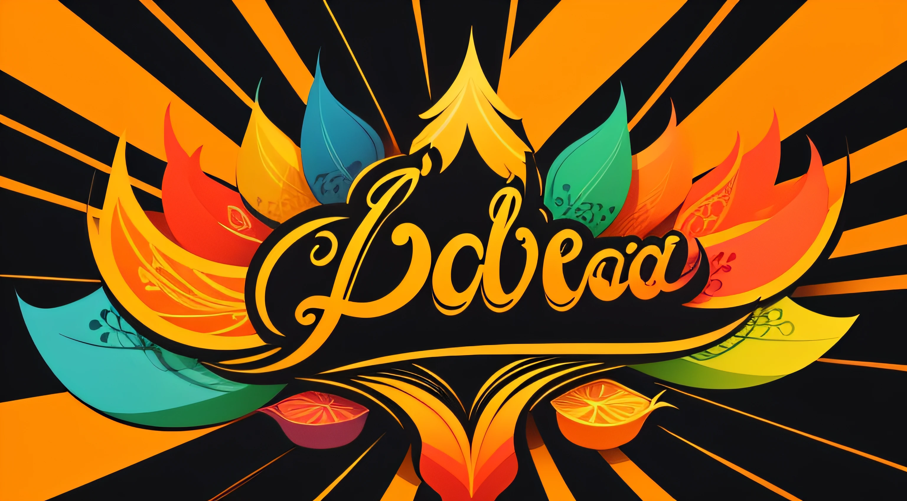 Vector illustration: Hand drawn calligraphic brush stroke colorful paint lettering of Happy Diwali