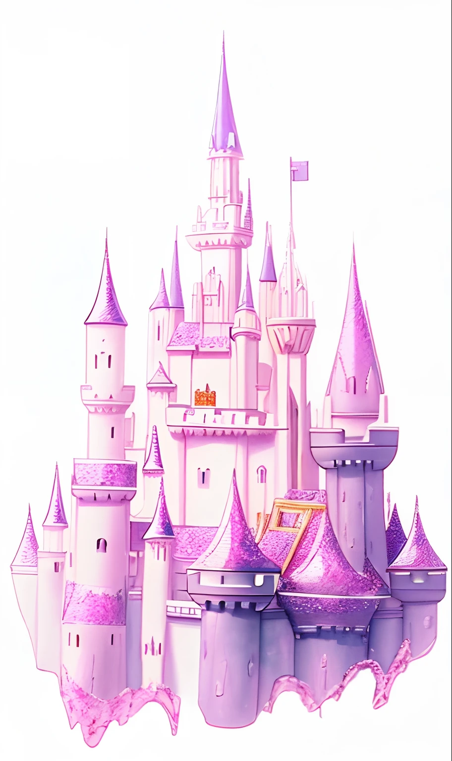 There is a castle，There is a sapphire on it, The background is Disneyland Castle, fairy tale style background, Milky white palace, Magical castle, Castle background, palace background, dark pastel castle background, disney artstyle, Beautiful castle, Disneyland background, castle scene manga, disney artstyle, fantasy aesthetic!, Fantasy castle, animeaesthetic, disney's princess, Castle