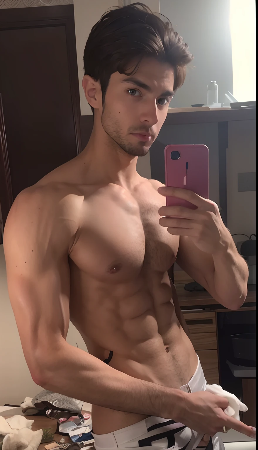 there is a man that is taking a picture of himself in the mirror, foto fit, com abdominais, 2 7 anos, 2 3 anos, 2 2 anos, [ ABS rigidamente definido ]!!, 2 8 anos, Prefeito, 21 anos, 2 9 anos, 2 4 anos, magro, mas musculoso