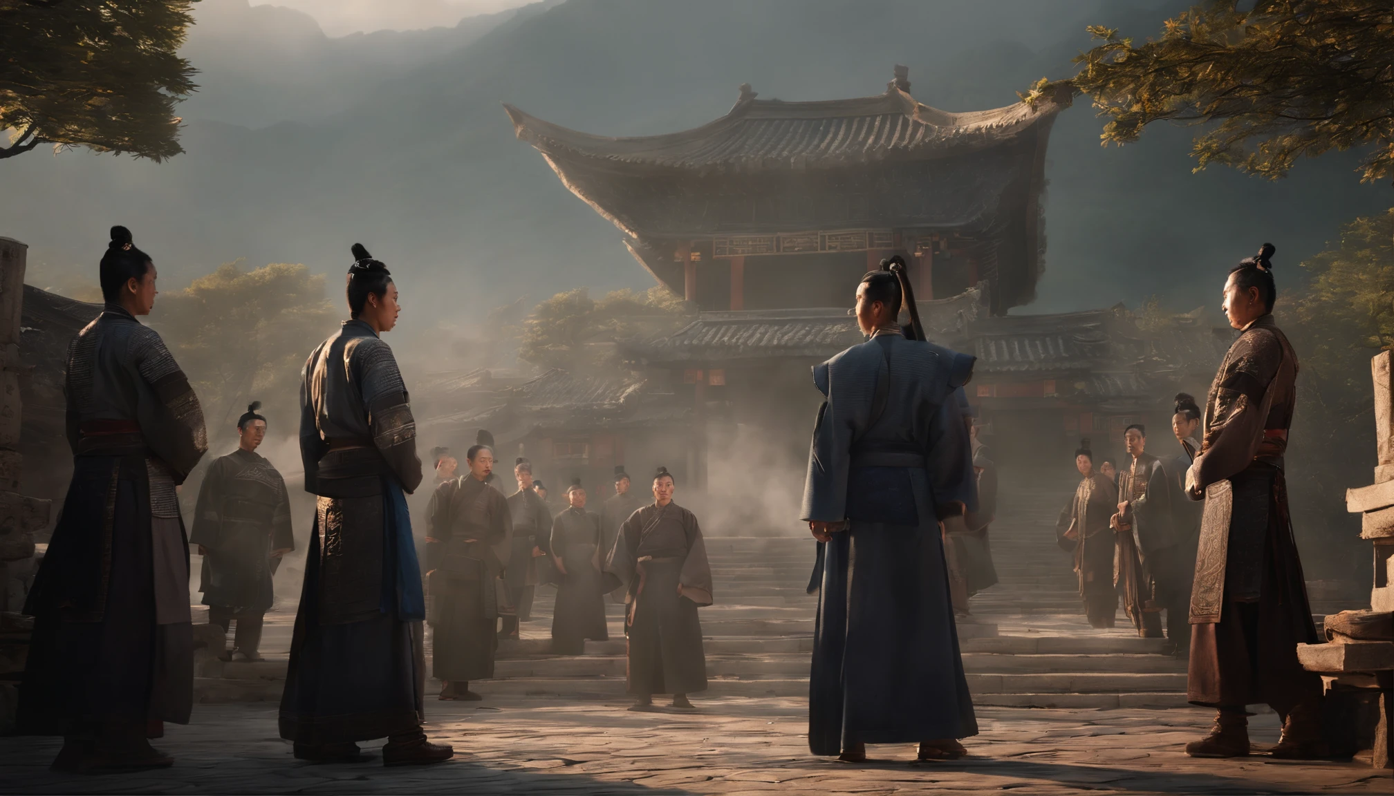 In order to obtain the oracle of fate, Demons invade the Aoba family,The leader of the demon clan personally went down to fight Ye Xingyun, But in the end, He was defeated by Ye Xingyun in one move, At the same time, King Qi, Jiang Shang, Come to Ning City,Finally recognized Ye Xingyun's father and son, And found that Ye Xingyun is a rare eight-vein missing constitution, This is extremely beneficial to cultivating the Jiang Family Old Ancestor Extreme Heavenly Dao Skill。。。, But just when Ye Xingyun was taught by King Qi Xiuwei。,In terms of improving self-cultivation, The mysterious woman An Yun suddenly appeared, In order to get the Nine Heavens Goddess Diagram on Ye Xingyun's body。。。。, She took it away with valve technology, but accidentally got involved in the grudge between the demon and Ye Xingyun。(Ruins ruins)Climb the streets(Armageddon )eyes filled with angry,He clenched his fists,Rush up,Deliver a fatal blow to your opponent,full bodyesbian,Full Body Male Mage 32K(Masterpiece rainbow,Rainbow Ultra HD)Long flowing black hair,Campsite size,zydink, The wounded lined up in the streets( Ruins rainbow)Climb the streets, The scene of the explosion( Wasteland), (Linen batik scarf), Angry fighting stance, looking at the ground, Batik linen bandana, Chinese python pattern long-sleeved garment (Abstract propylene splash:1.2), Dark clouds lightning background,Flour flies(realisticlying:1.4),Black color hair,Flour fluttering, A high resolution, the detail, RAW photogr, Sharp Re, Nikon D850 Film Stock Photo by Jefferies Lee 4 Kodak Portra 400 Camera F1.6 shots, Rich colors, ultra-realistic vivid textures, Dramatic lighting, Unreal Engine Art Station Trend, cinestir 800,Flowing black hair,(((A table of people for a meeting )))The wounded lined up in the streets( rainbowing)Climb the streets,