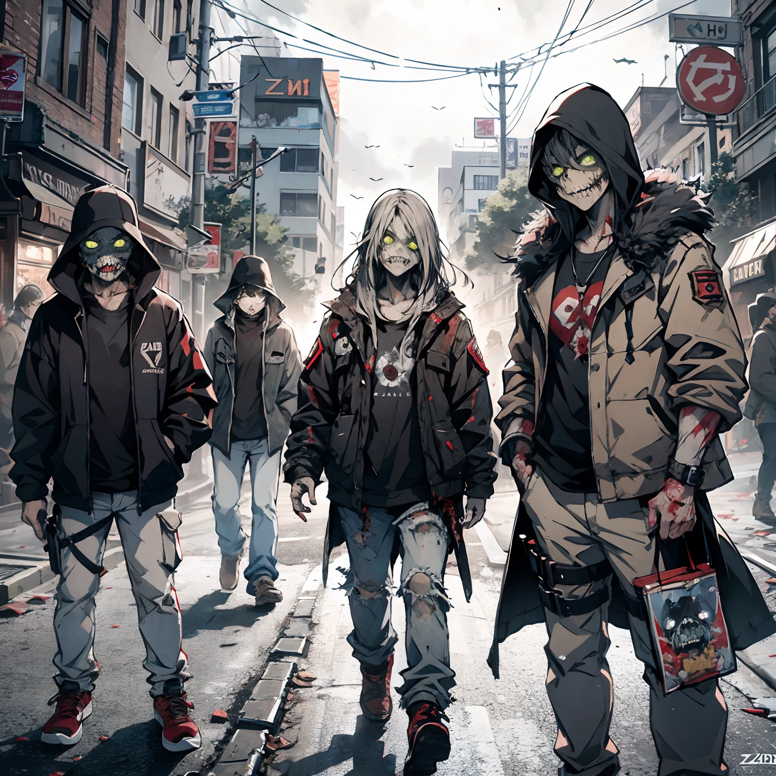 Zombie siege,zombie,Armageddon,Zombie apocalypse,Zombie outbreak,the street,disarray
