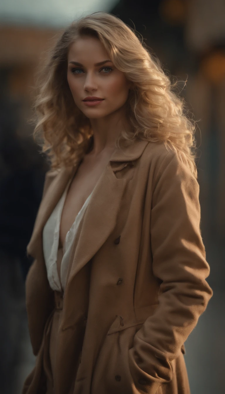 professional full body photo, (4k photo:1.1) by (Jeremy Lipking:0.3), (Dittmann Anna:0.3), (Arian Mark:0.3), (Sharp focus:1.3), Perfect face, Great lightning, high detail, blond hair, Instagram model pose, confident, fit girl, lean girl, L breasts:1.2, perfect anatomy, perfect symmetry:1.2, realistic, realistic face:1.2, perfect face, happy, confident, highly detailed, and dramatic, cinematic lighting, bright scene, soft lights, light blue eyes, under knee boots, hyperrealist, photorealistic, masterpiece, full body, red dress, wet hair, Wet dress, town at night, rain