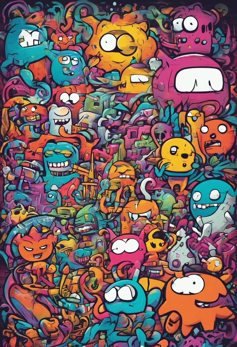 grafity, Monstros, imagem completa, High Resolution High Contrast Adventure Time Characters Cartoon