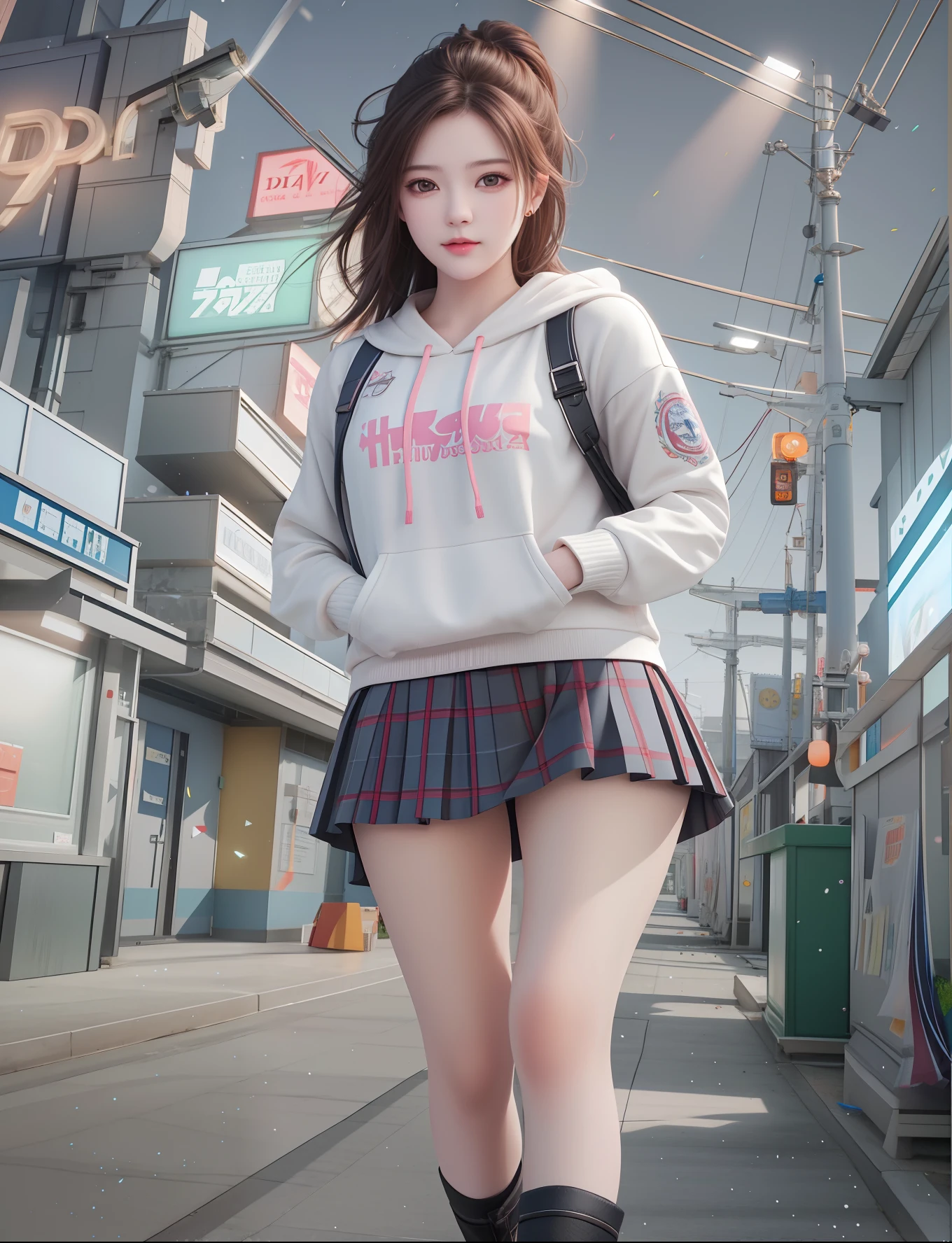 Best Quality, Masterpiece, High Resolution, 1Girl, Beautiful Face, Physical, Tyndall Effect, Realism, Dark Studio, Edge Lighting, Two-tone Lighting, (High Detail Skin: 1.2), 8K UHD, DSLR, Soft Light, High Quality, Volumetric Light, Voyeur, Photos, High Resolution, 4K, 8K, Background Blur,