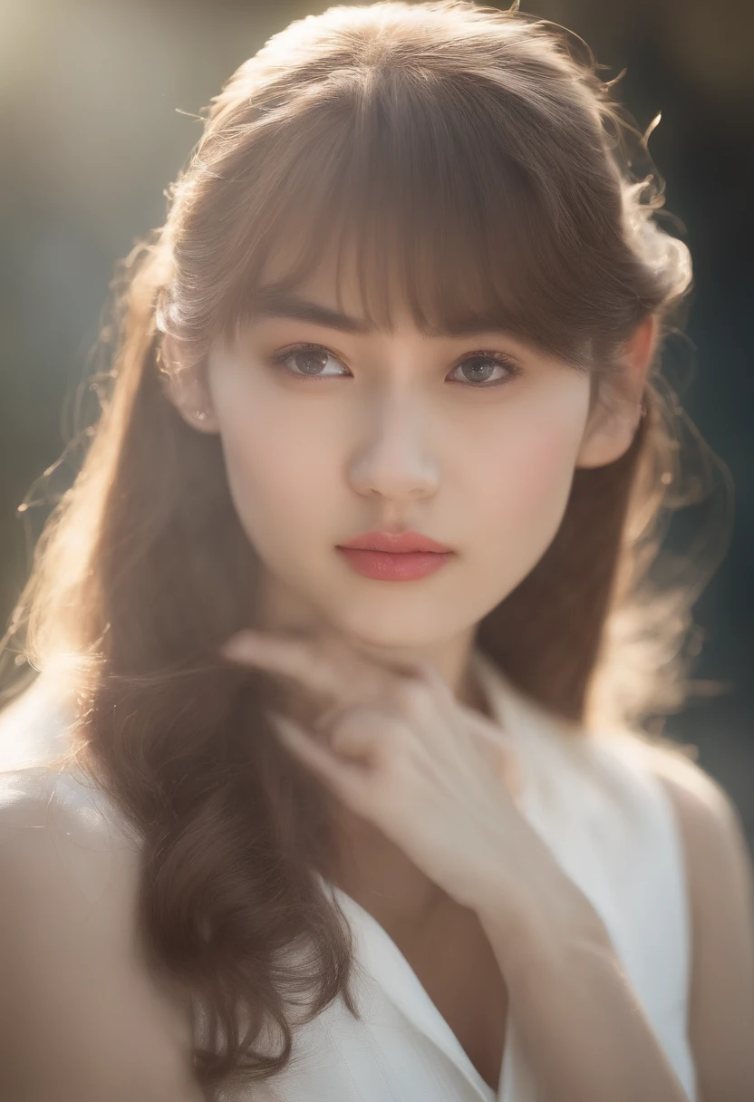 bust shot、sailor uniform、Student clothes、Beautiful girl with a perfect beautiful face、Glossy white leather with shiny firmness、bangs between the eyes、Super Long And Straight Shiny Beautiful Platinum Blonde、super long straight hair、eye liner、sexy and beautiful 17 years old、Large eyes with a clear and beautiful blue color、Beautiful and bright girl