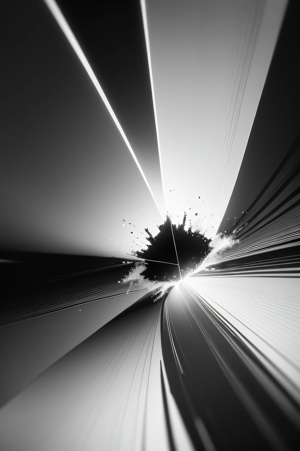 "Create a square canvas，Mainly black and white are used，Emphasize the contrast between light and shadow。"
"Based on a black background，Gradually integrate bright white elements into the picture，to show the feeling that hope is gradually emerging。"
"Use abstract lines and shapes，Convey hope in chaos，But don't present specific images or people。"
"Add flare and light to the frame，to highlight the presence of light and hope，But don't let them materialize into images。"
"By emphasizing contrast and light and shade，Show the emotion in the tune，Let the audience feel the asymptosis of hope。"
"Use gradient black and white tones，Let the picture transition from deep darkness to bright light，Highlight the arrival of hope。"
"Express in an abstract way that light penetrates the darkness，Illuminating the future，But don't draw any shapes specifically。"