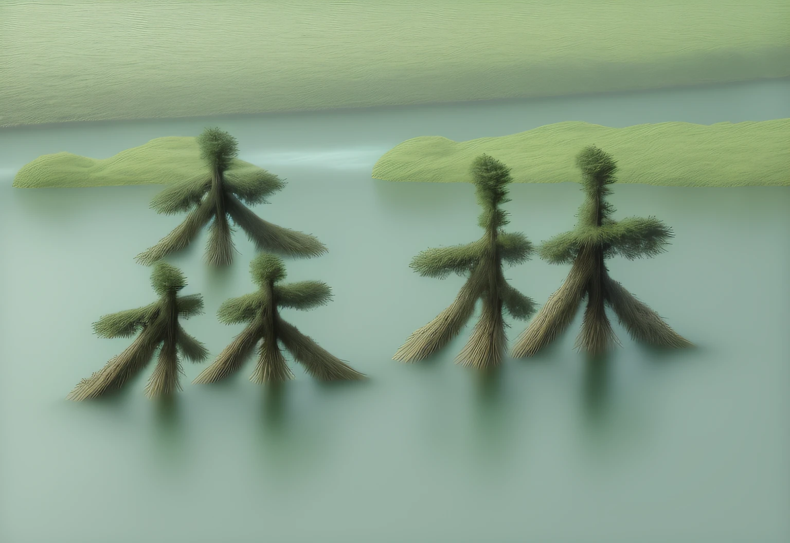 RAW photogr，Small tree，A river，Masterpiece，High image quality，Photo texture，