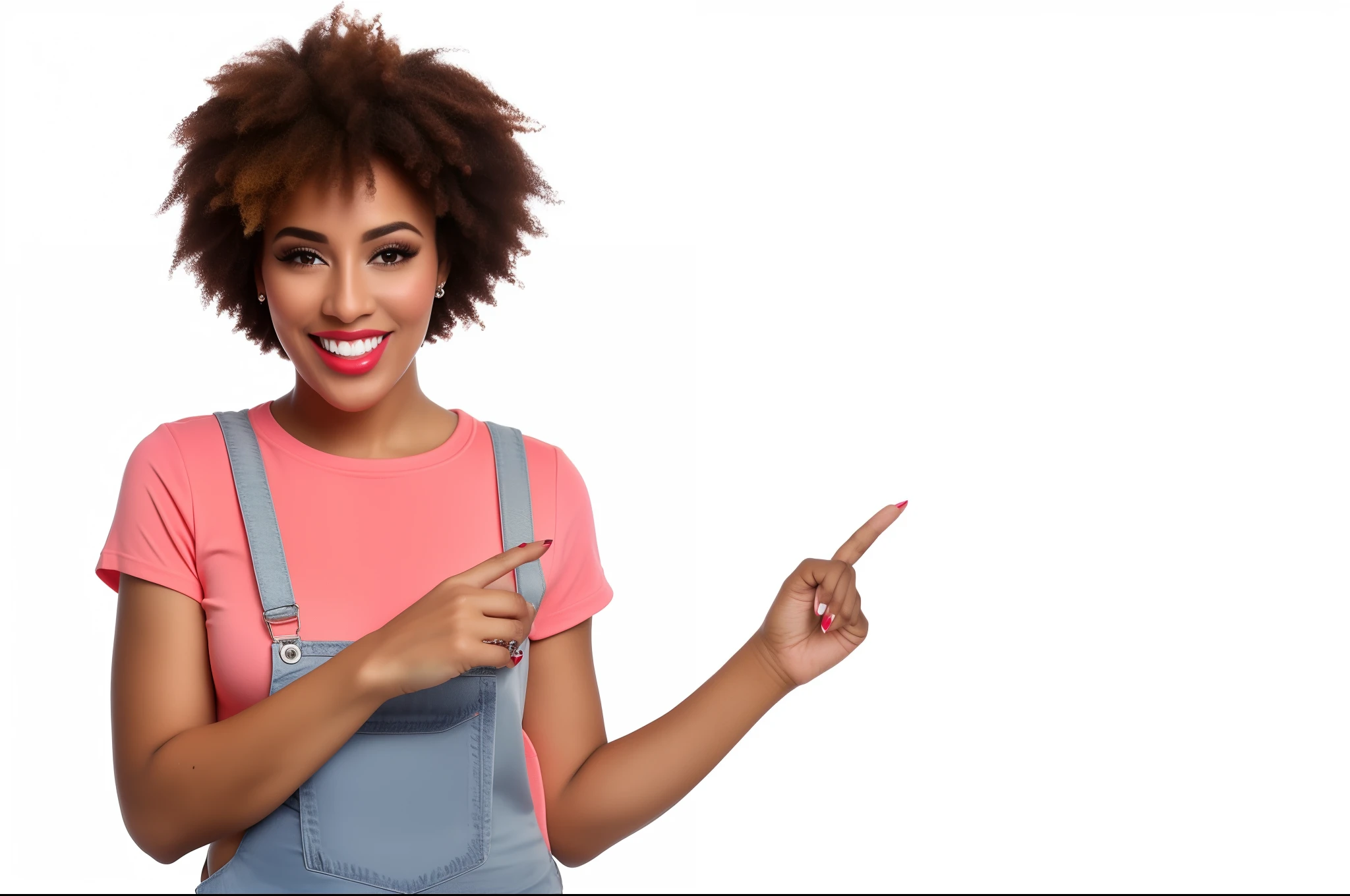 mulher sorridente apontando para algo com o dedo, Mulher jovem afro-americana, advertising photo, com o dedo indicador, olhando parcialmente para a esquerda, O melhor no Adobe Stock, olhando desta forma, Imagem promocional, Big!!!!!!!!!!!!, foto da mulher jovem, advertisement, foto de retrato em close-up, foto de uma mulher negra, foto de retrato, olhando para a direita, mulher bonito, Sem texto!