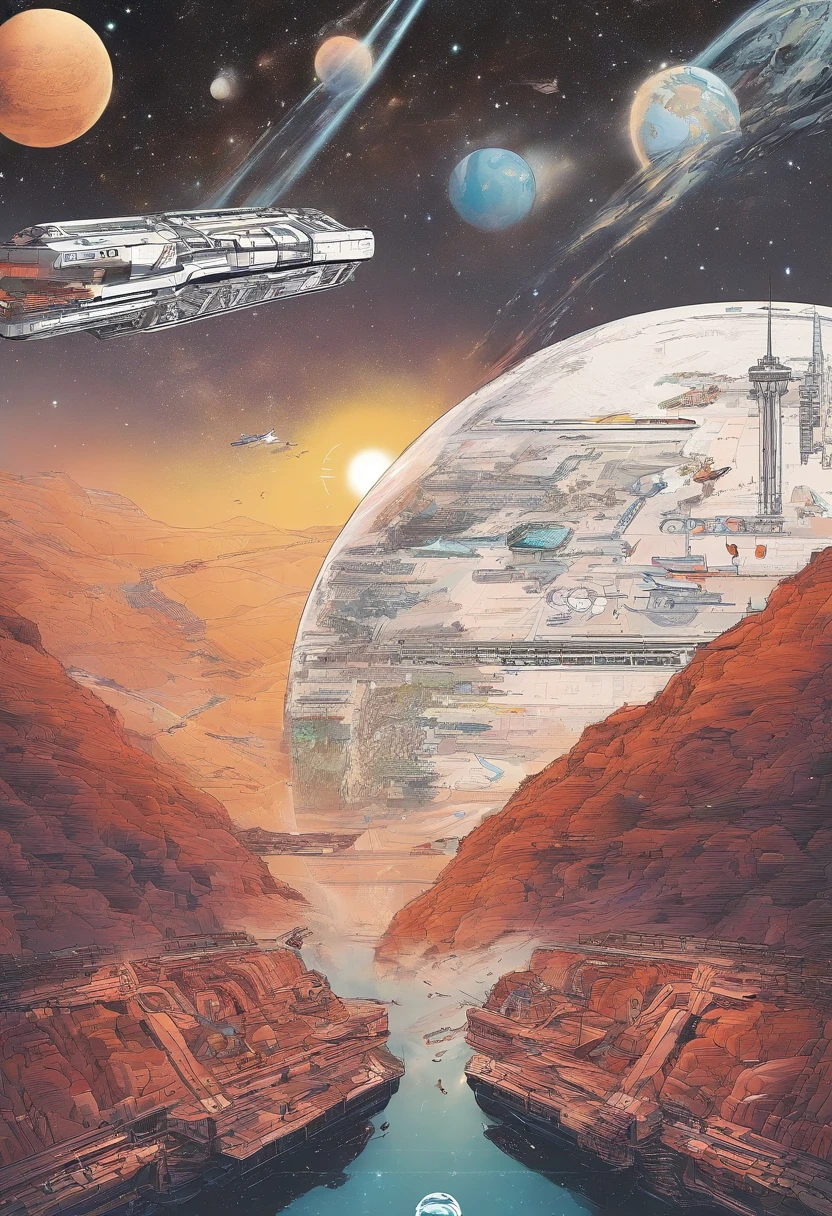 space,suns,South Heavenly Gate Project,The Great Wall of Steel,Stellar-class spacecraft,Dyson ring,Look at the Sun from Pluto's orbit,The zodiac plane of the solar system,Hyunnu fighter,Great Wall of China,Patriotic feelings,A new journey