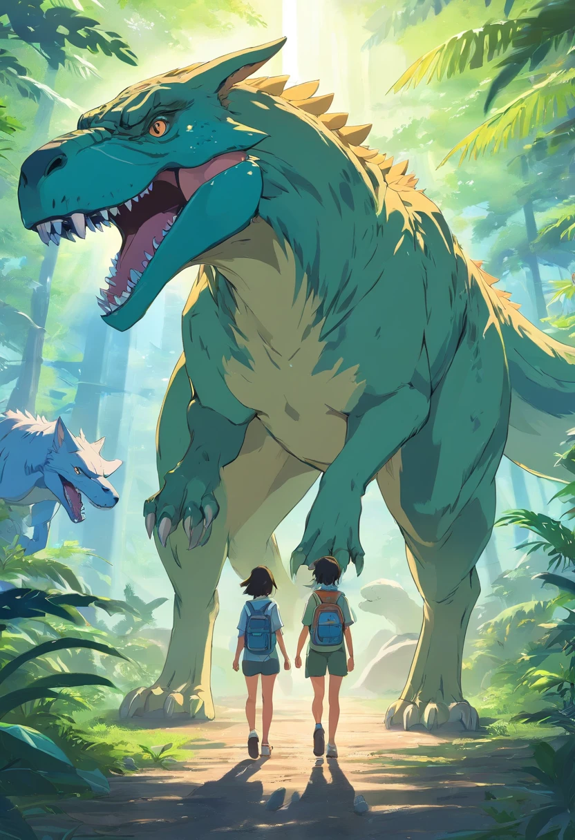 Dinosaurs carry wolves