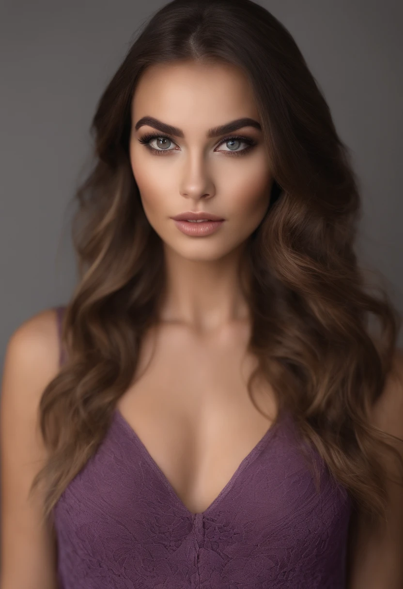Arafed woman with a white tank top and necklace, fille sexy aux yeux verts, Portrait Sophie Mudd, cheveux bruns et grands yeux, selfie of a young woman, Yeux de chambre, Violet Myers, sans maquillage, maquillage naturel, looking straight at camera, Visage avec Artgram, Maquillage subtil, Superbe photo du corps entier, piercing green eyes, Bel angle, pose attrayante, fille mignonne, sexy pose, Image du corps entier, corps entier, Prise de vue du corps entier, brunette goddess, High detail, pose satisfaite, Pantalon en cuir