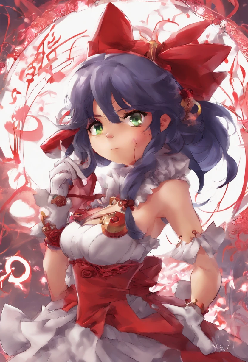 desenhos animados de uma menina com um microfone e um par de alto-falantes, estilo de arte guilty gear, fully robotic!! gatinha, Nekomimi, pose, Arte digital de Danganronpa, demonic atmosphere, cel - estilo de arte sombreado, artistic render of reimu hakurei, estilo anime", reimu hakurei, sonic oc, estilo de arte desconhecido
