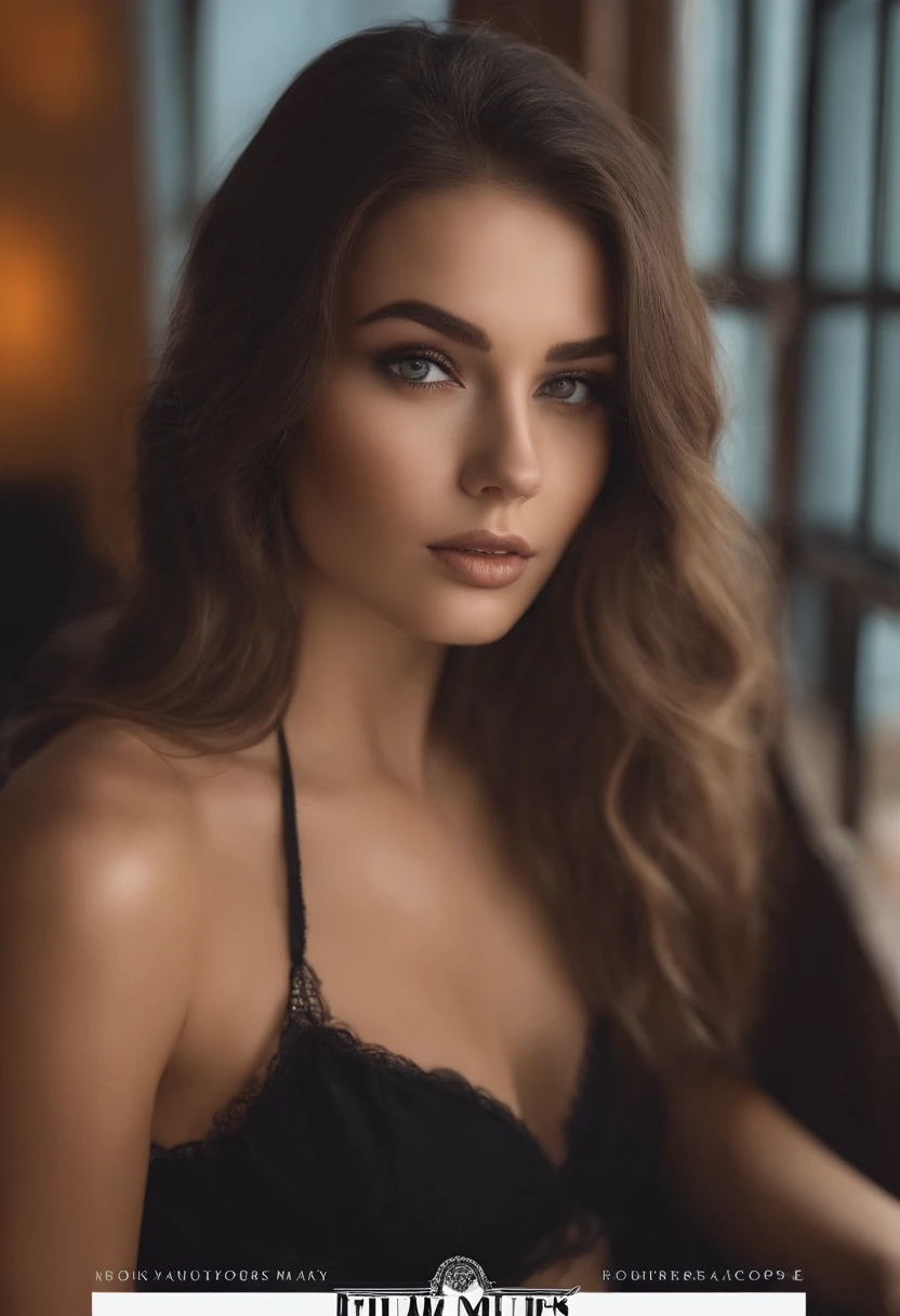 Arafed woman completely , fille sexy aux yeux bruns, dressed in bikini, ultra realist, Meticulously detailed, Portrait Sophie Mudd, cheveux bruns et grands yeux, Selfie d'une jeune femme, Violet Myers, sans maquillage, maquillage naturel, looking straight at camera, Visage avec Artgram, Maquillage subtil, Medium to large bust in the club