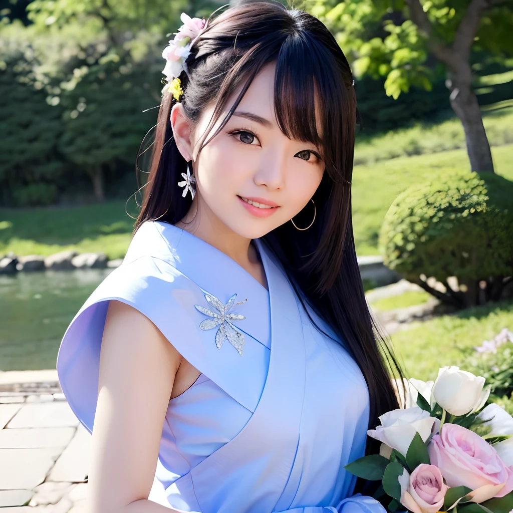 Cute girl in her 20s、(masterpiece、top-quality:1.2)、超A high resolution、(Photorealsitic:1.4)、Detailed skin、lighting like a movie、friendly、intelligent、Conversational Engaging、happiness、cordial、Energetic、jolly、Created、Create an AI character with the characteristics of a beautiful Japan woman named Renka Takatori with glowing eyes and an infectious smile。Her personality is graceful and knowledgeable.、People around々giving a charming impression。Her appearance is、With medium hair、With dark hair、The pupil is dark brown。Her skin is beautiful、Shines。She loves knowledge、Has excellent dialogue skills。pure、She is in harmony with nature、Love the beautiful scenery and traditional culture of the Japan。Through the art of Takatori Renka、Express her beauty and intelligence。