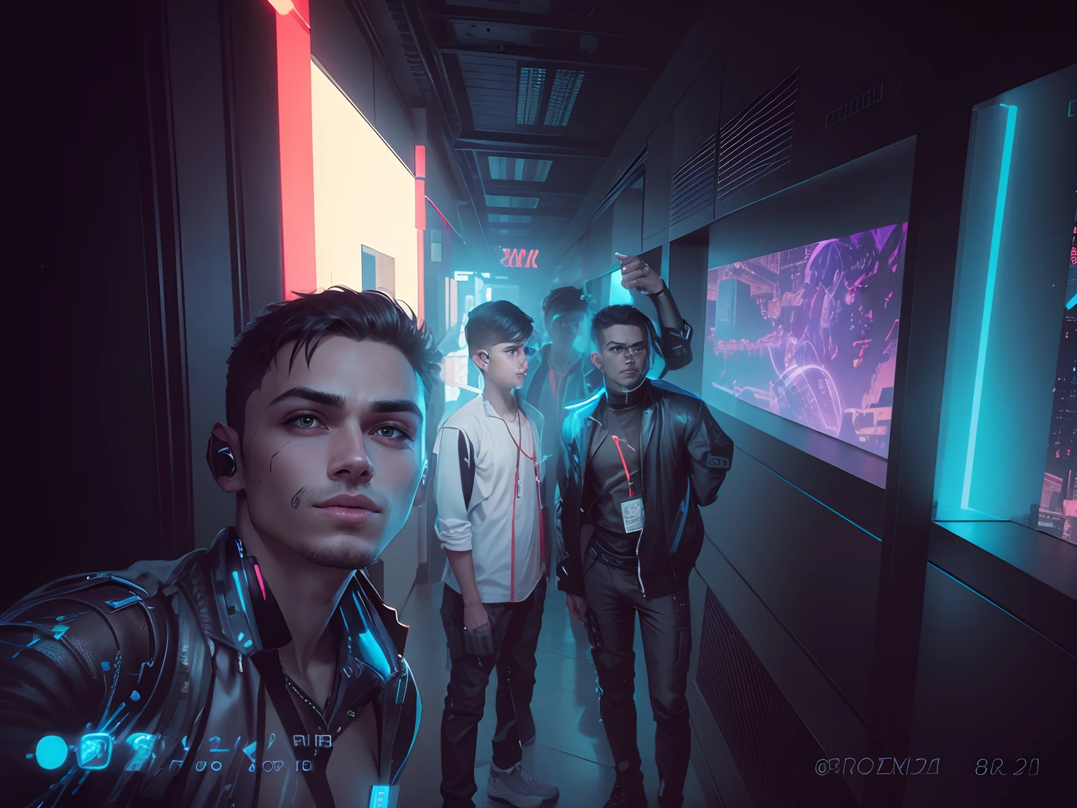 Change background cyberpunk handsome boy,realistic face,8k, ultra realistic