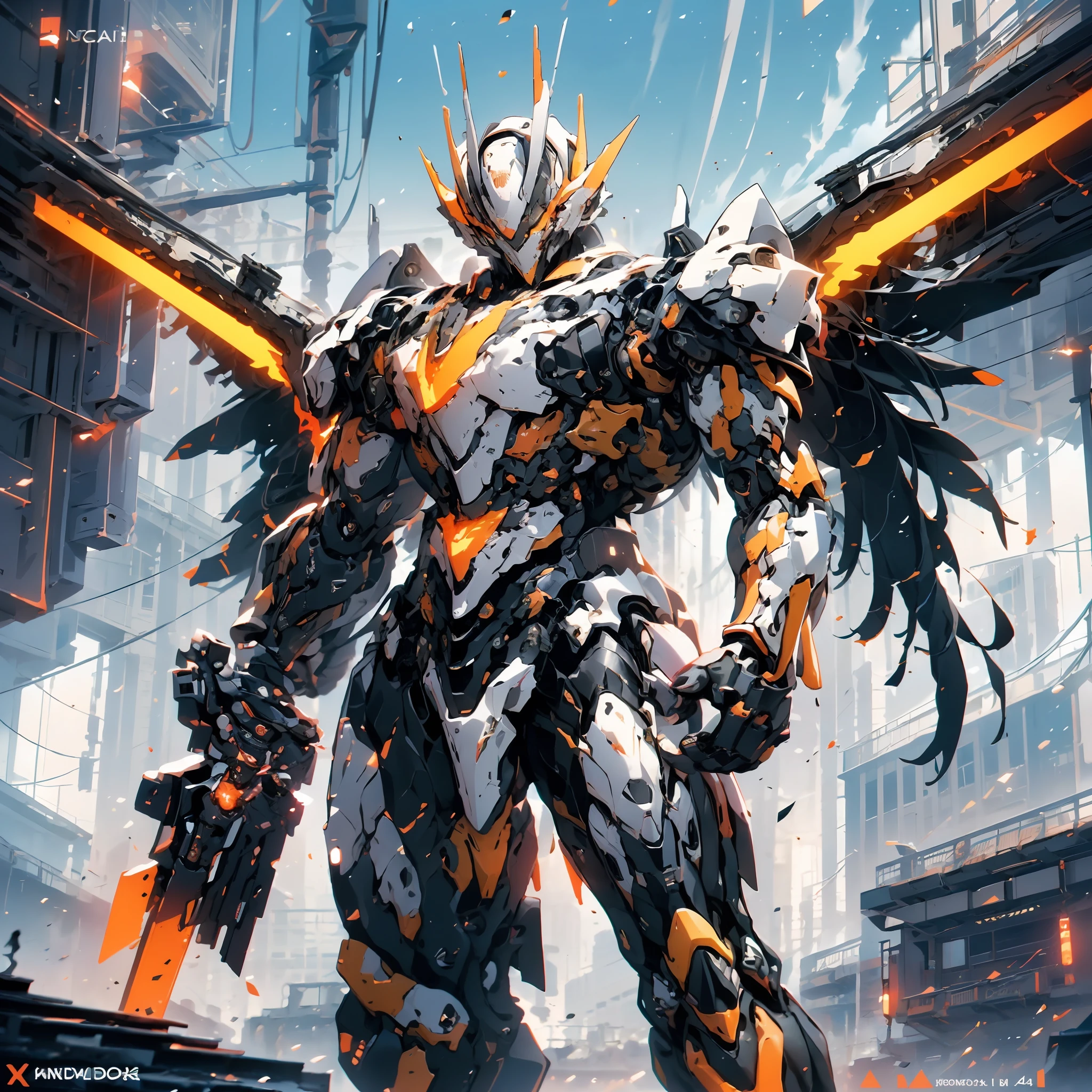 ((Best quality)), ((masterpiece)), (highly detailed:1.3), 3D, beautiful, (cyberpunk:1.2), in space, nebula, holding_weapon, (1Female mecha:1.3), facing the viewer, glowing eyes, full body, (flying, swooping down, dynamic, motion blur: 1.4), (huge mecha wings: 1.6), looking up, glowing_eyes, mecha, panorama, background is earth, nebula, space, particles, reality, HDR (High Dynamic Range), Ray Tracing, NVIDIA RTX, Super Resolution, Unreal 5, Subsurface Scattering, PBR Texturing, Post Processing, Anisotropic Filtering, Depth of Field, Maximum Clarity and Clarity, Multilayer Textures, Albedo and Specular map, Surface shading, accurate simulation of light-material interaction, perfect proportion, Octane Render, two-tone lighting, large aperture, low ISO, white balance, rule of thirds, 8K RAW, efficient sub-pixel, sub-pixel convolution,