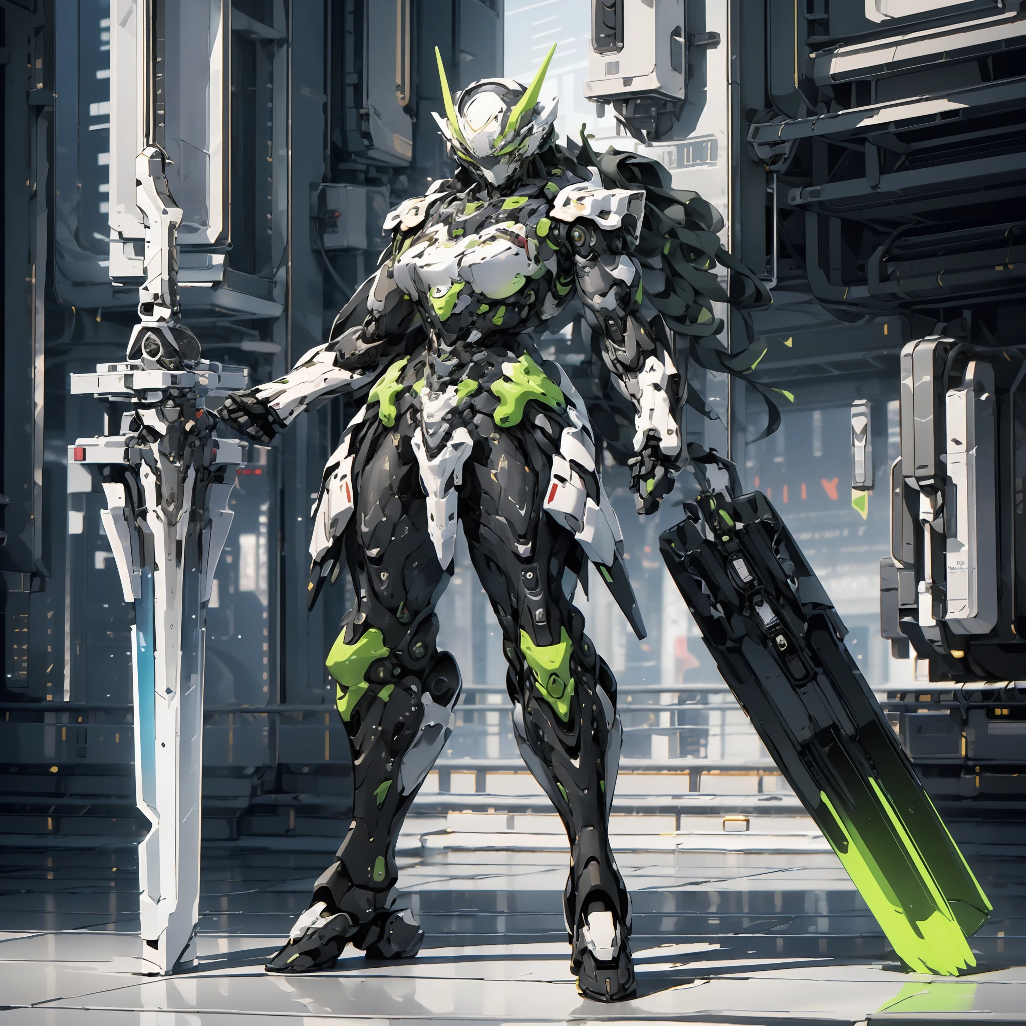 ((Best quality)), ((masterpiece)), (highly detailed:1.3), 3D, beautiful, (cyberpunk:1.2), in space, nebula, holding_weapon, (1Female mecha:1.3), facing the viewer, glowing eyes, full body, (flying, swooping down, dynamic, motion blur: 1.4), (huge mecha wings: 1.6), looking up, glowing_eyes, mecha, panorama, background is earth, nebula, space, particles, reality, HDR (High Dynamic Range), Ray Tracing, NVIDIA RTX, Super Resolution, Unreal 5, Subsurface Scattering, PBR Texturing, Post Processing, Anisotropic Filtering, Depth of Field, Maximum Clarity and Clarity, Multilayer Textures, Albedo and Specular map, Surface shading, accurate simulation of light-material interaction, perfect proportion, Octane Render, two-tone lighting, large aperture, low ISO, white balance, rule of thirds, 8K RAW, efficient sub-pixel, sub-pixel convolution,
