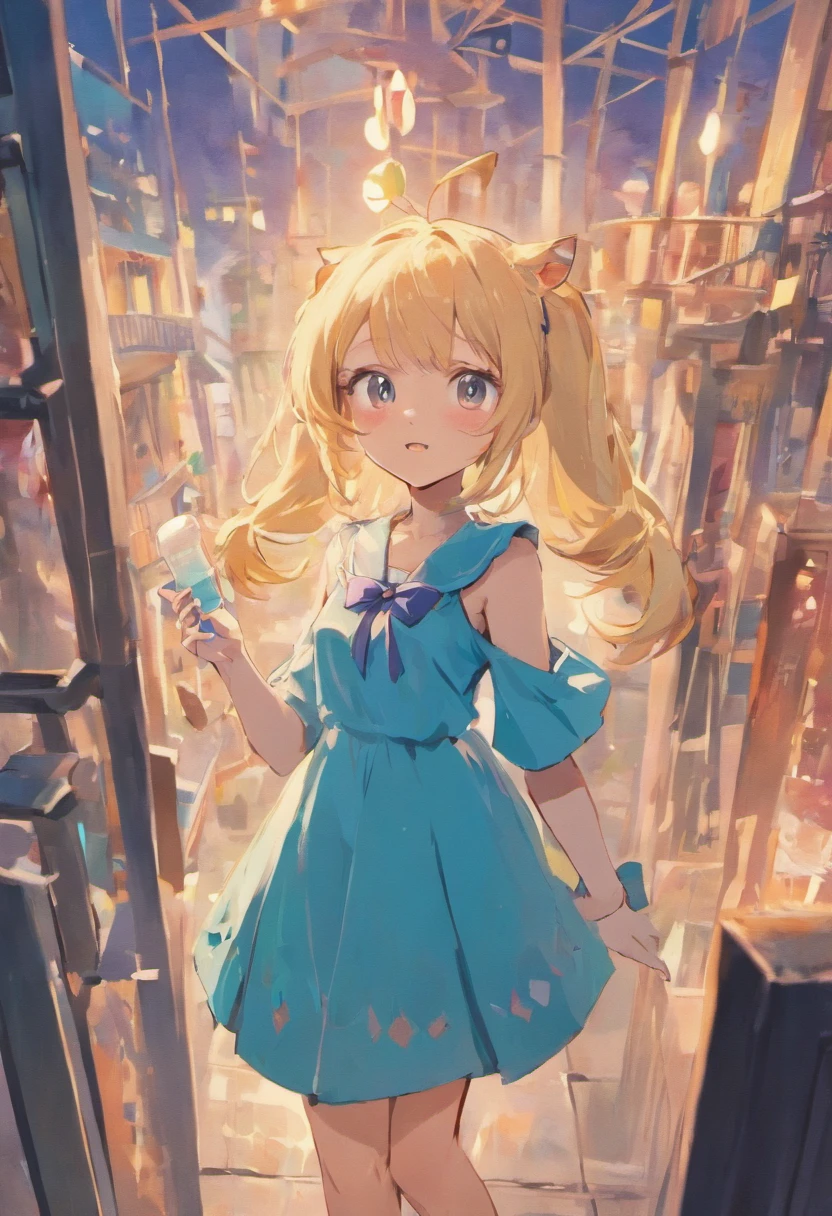 From the point of view of ants、Anime cat-eared girl with long blonde hair and blue dress stands in front of house, loli in dress, small curvy loli, Cute anime waifu in a nice dress, splash art anime loli, Cute anime girl, pretty anime girl, blonde anime girl with long hair, Beautiful anime girl, young anime girl, clean detailed anime art, portrait of cute anime girlbabes、
Meow Meow