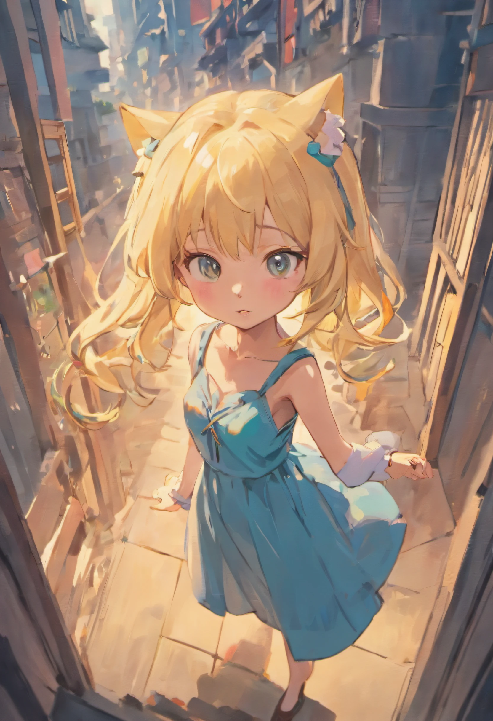 From the point of view of ants、Anime cat-eared girl with long blonde hair and blue dress stands in front of house, loli in dress, small curvy loli, Cute anime waifu in a nice dress, splash art anime loli, Cute anime girl, pretty anime girl, blonde anime girl with long hair, Beautiful anime girl, young anime girl, clean detailed anime art, portrait of cute anime girlbabes、
Meow Meow