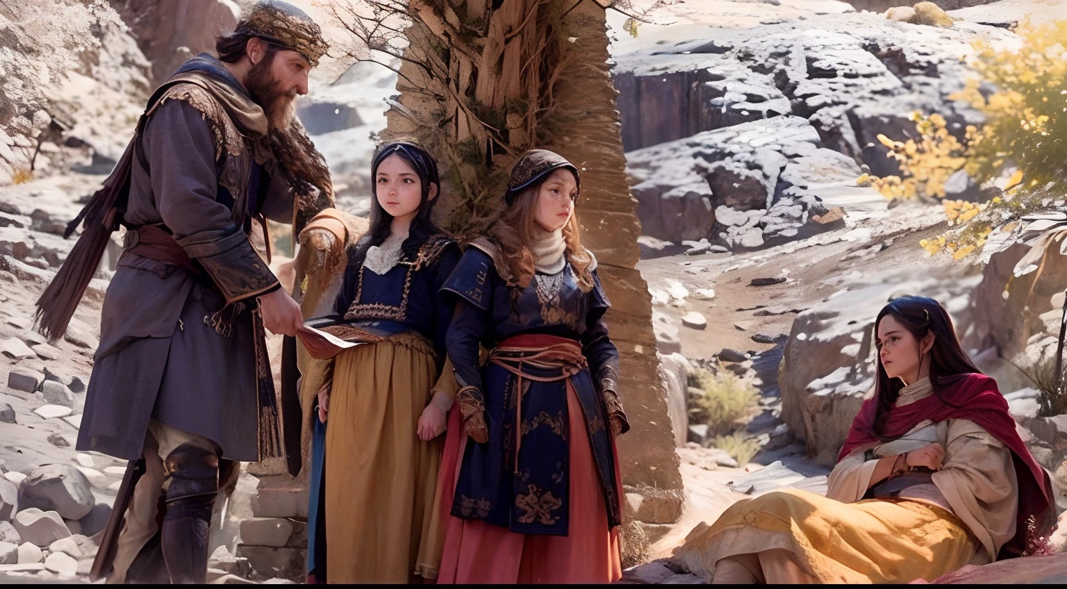 Lot and His Wife and Two Daughters Bible Story