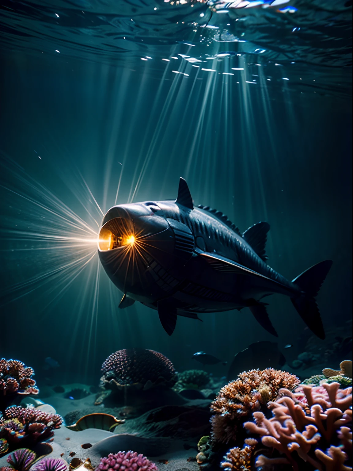 Masterpiece, Highest quality, 8K, hdr, RAW digitally constructs lenses,Undersea Kingdom,abyssal