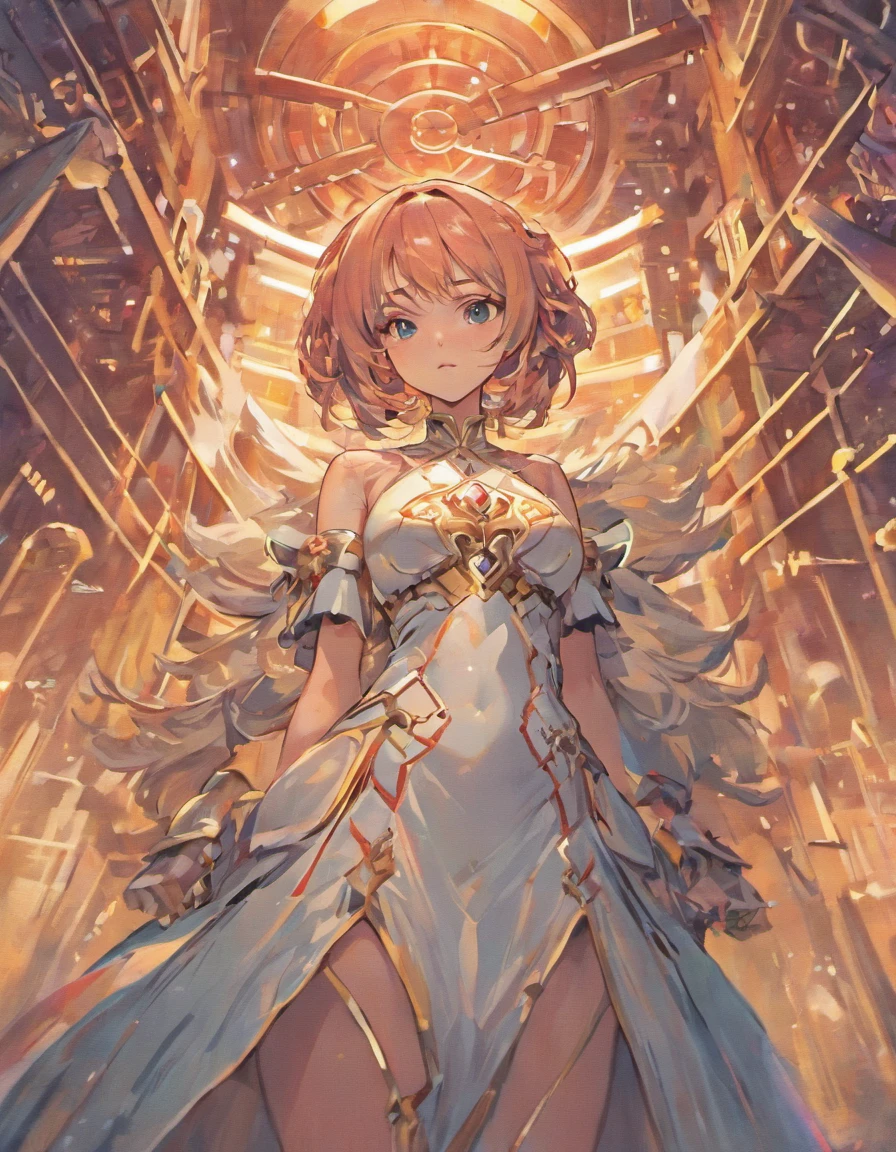child, (the bottom of the chest is visible), body armor, small breasts, perversion, erotic topic