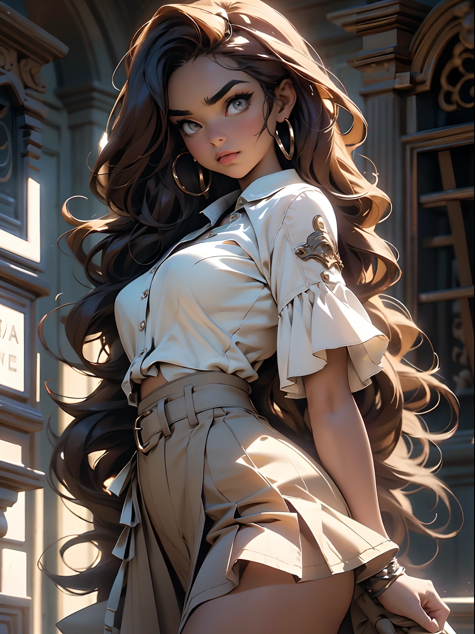 woman with appearing
