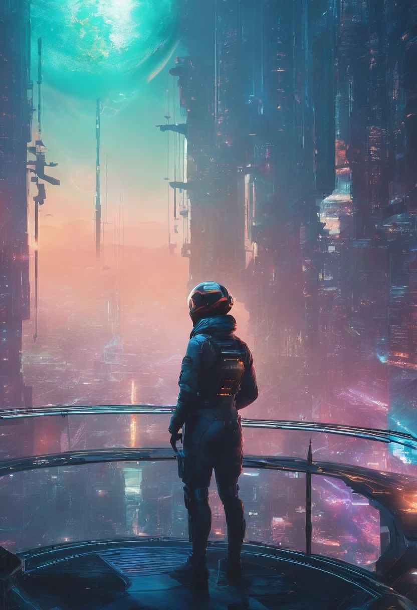 abstract colors, texture, film grain, skin pores:0.1 intricate dramatic portrait of a beautiful windblown scifi scientist standing on a balcony overlooking a futuristic (solarpunk)1.2 city, foggy morning, cinematic movie still frame, blade runner 2049, punk hair style, altered carbon, (analog style)1.3 (film grain)1.3, stephan martiniere Wadim Kashin Simon Stalenhag michal karcz ismail inceoglu