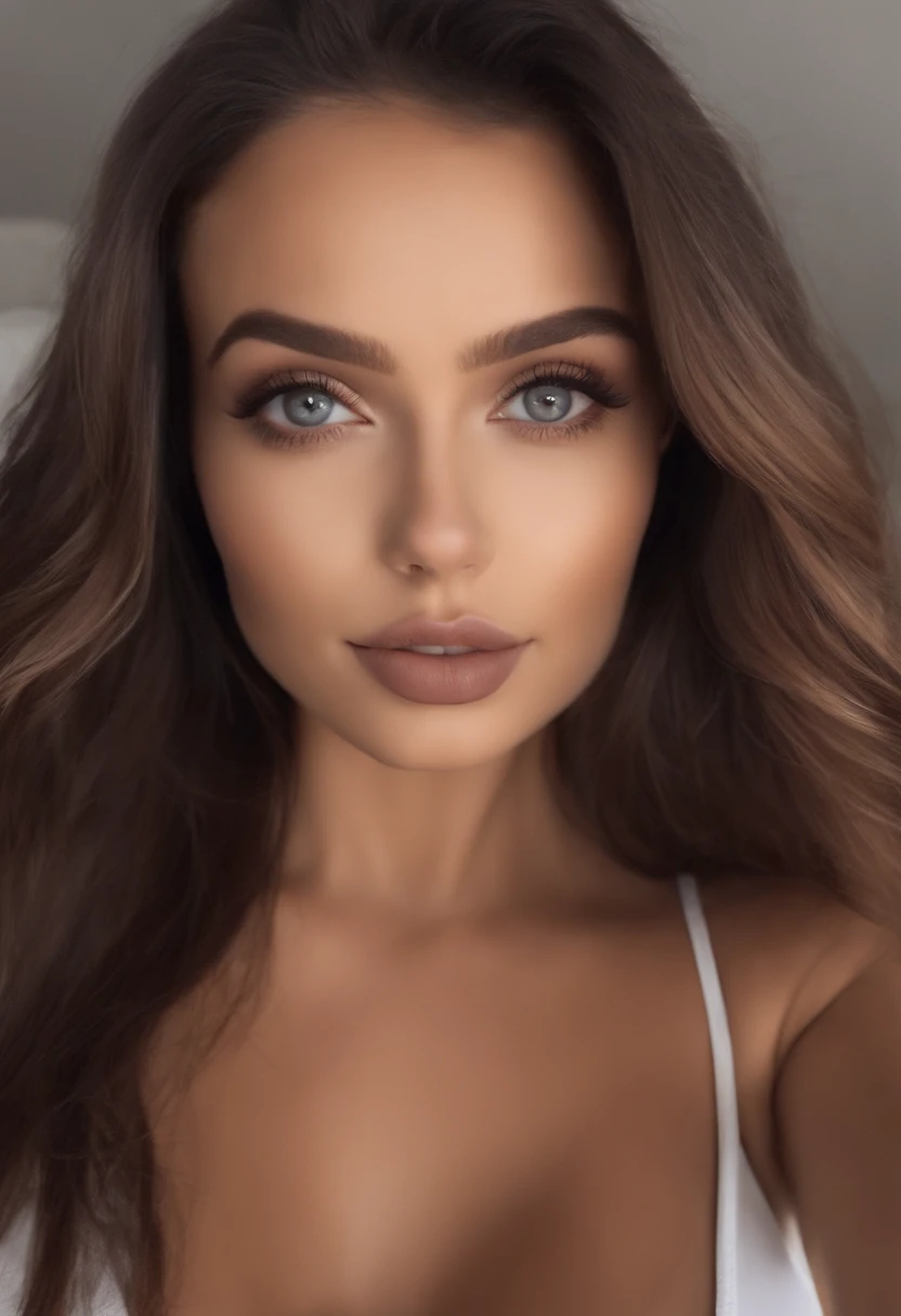 Femme arafed , fille sexey aux yeux bruns, Portrait Sophie Mudd, cheveux bruns et grands yeux, selfie of a young woman, Yeux de chambre, Violet Myers, sans maquillage, maquillage naturel, looking straight at camera, Visage avec Artgram, Maquillage subtil, Superbe photo du corps entier, dans la chambre, clivage, tits, ass, sexey, Sexe, levrette, position Sexee, a une piste de course