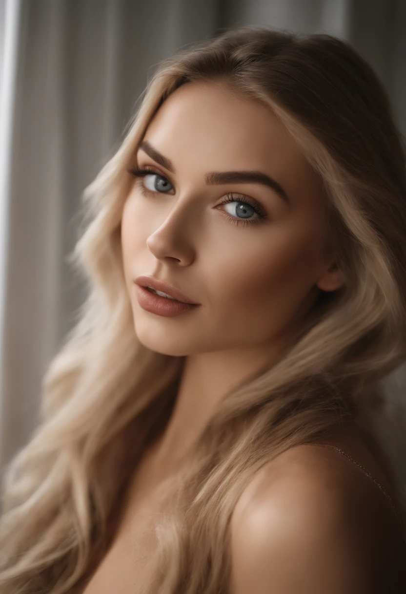femme completement nue  fille sexy aux yeux bleus, Portrait Sophie Mudd, Portrait de Corinna Kopf, cheveux blonds et grands yeux, selfie of a young woman,  dans la chambre,  maquillage, maquillage naturel, Look directly into the camera, maquillage, Superbe photo du corps entier, dans la chambre, Fission, elle est en train de se toucher le vagin