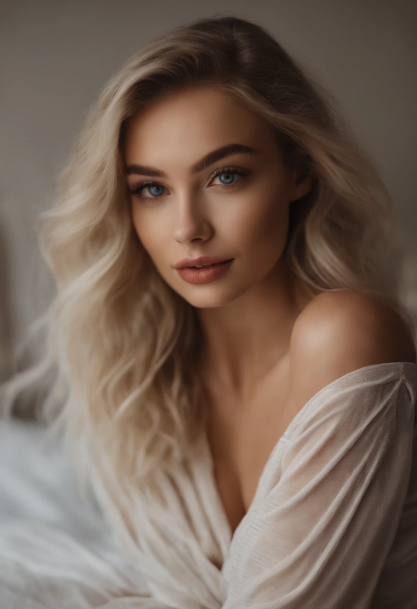 femme completement nue fille sexy aux yeux bleus, Portrait Sophie Mudd, Portrait de Corinna Kopf, cheveux blonds et grands yeux, selfie of a young woman, dans la chambre, maquillage, maquillage naturel, Look directly into the camera, maquillage, Superbe photo du corps entier, dans la chambre, Fission, elle est en train de se toucher le vagin