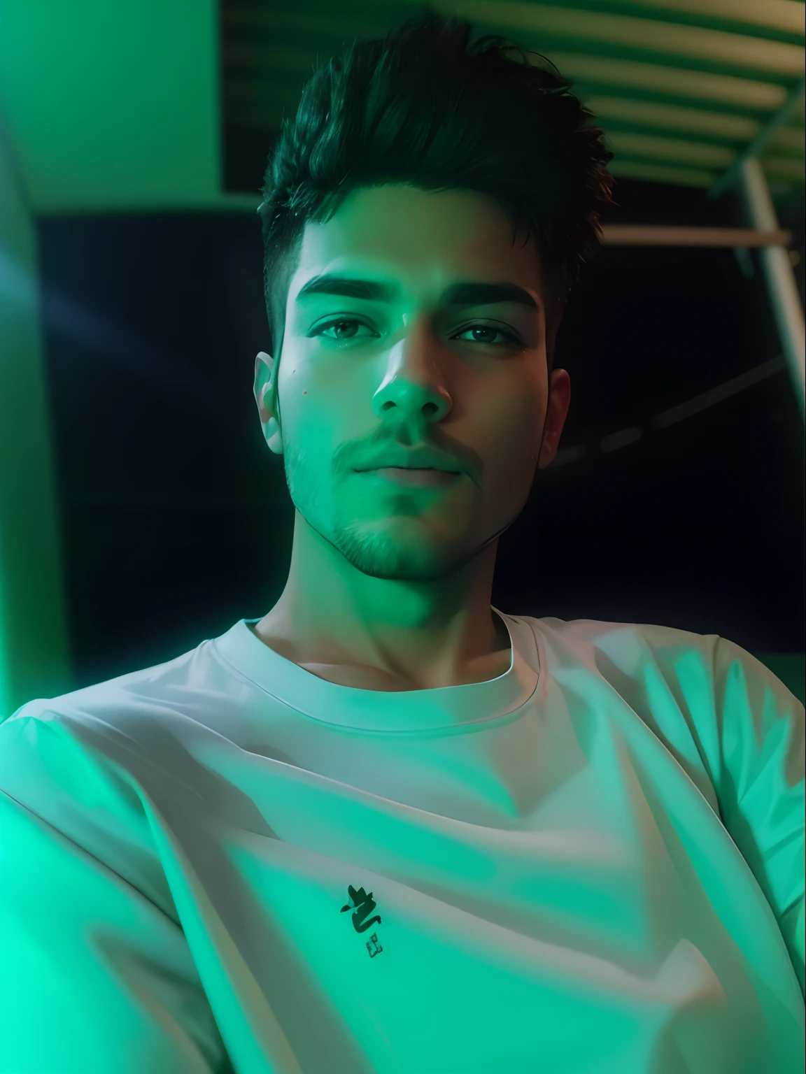 Real face and Realaictic background